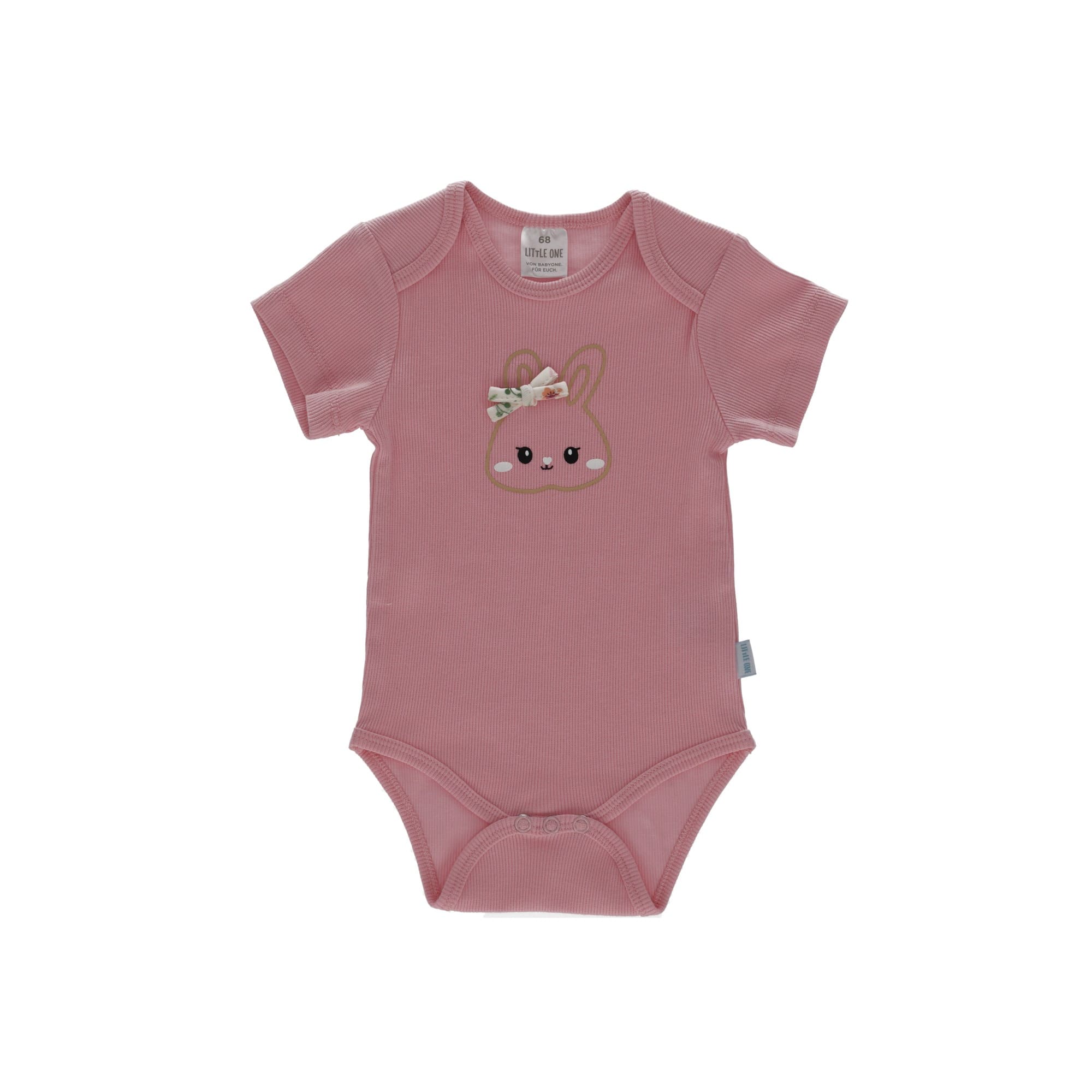 Kurzarmbodys, LITTLE ONE, Pink – Besonderheit: aus 95% Baumwolle