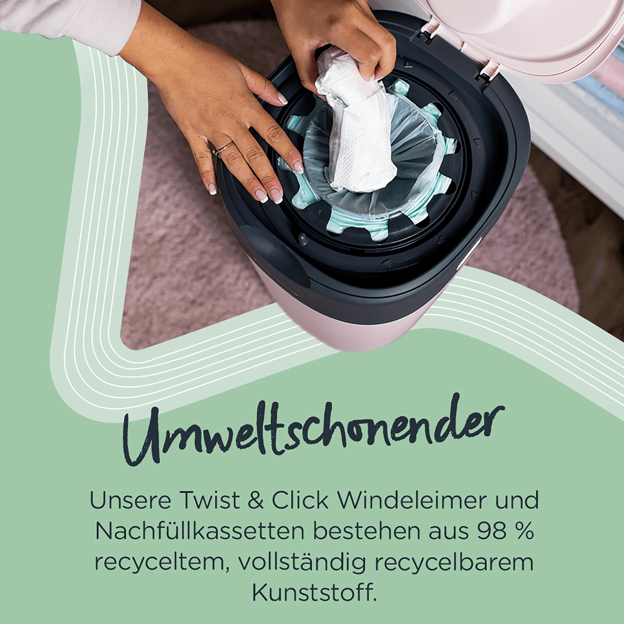Windeleimer, tommee tippee, Weiß – Produktansicht