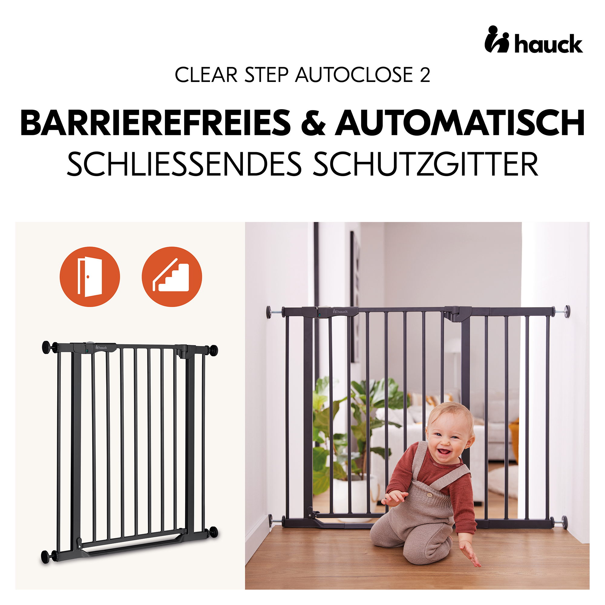 Tür- & Treppenschutzgitter, hauck, Schwarz – Produktansicht