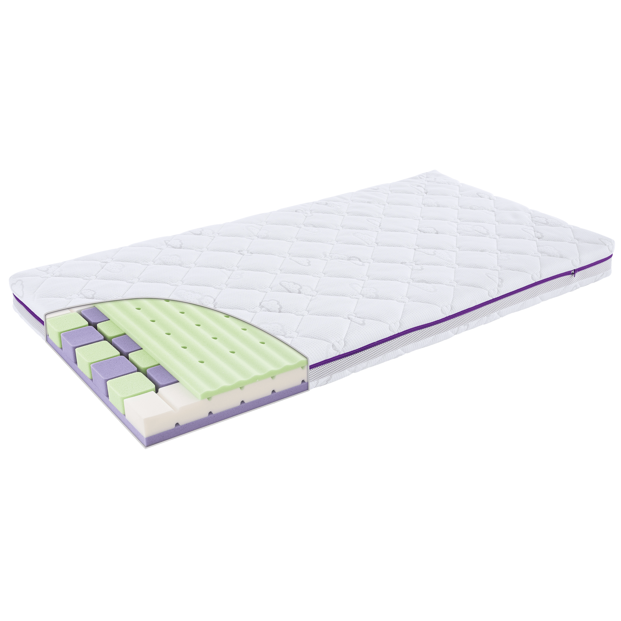 Matratzen 60 x 120 cm, Träumeland, Weiß – Besonderheit: Baby- und Kleinkindseite