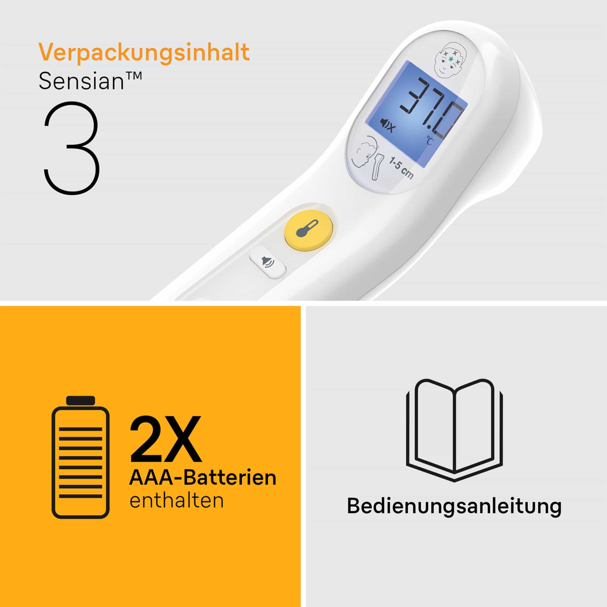 Fieberthermometer, BRAUN, Weiß – Produktansicht