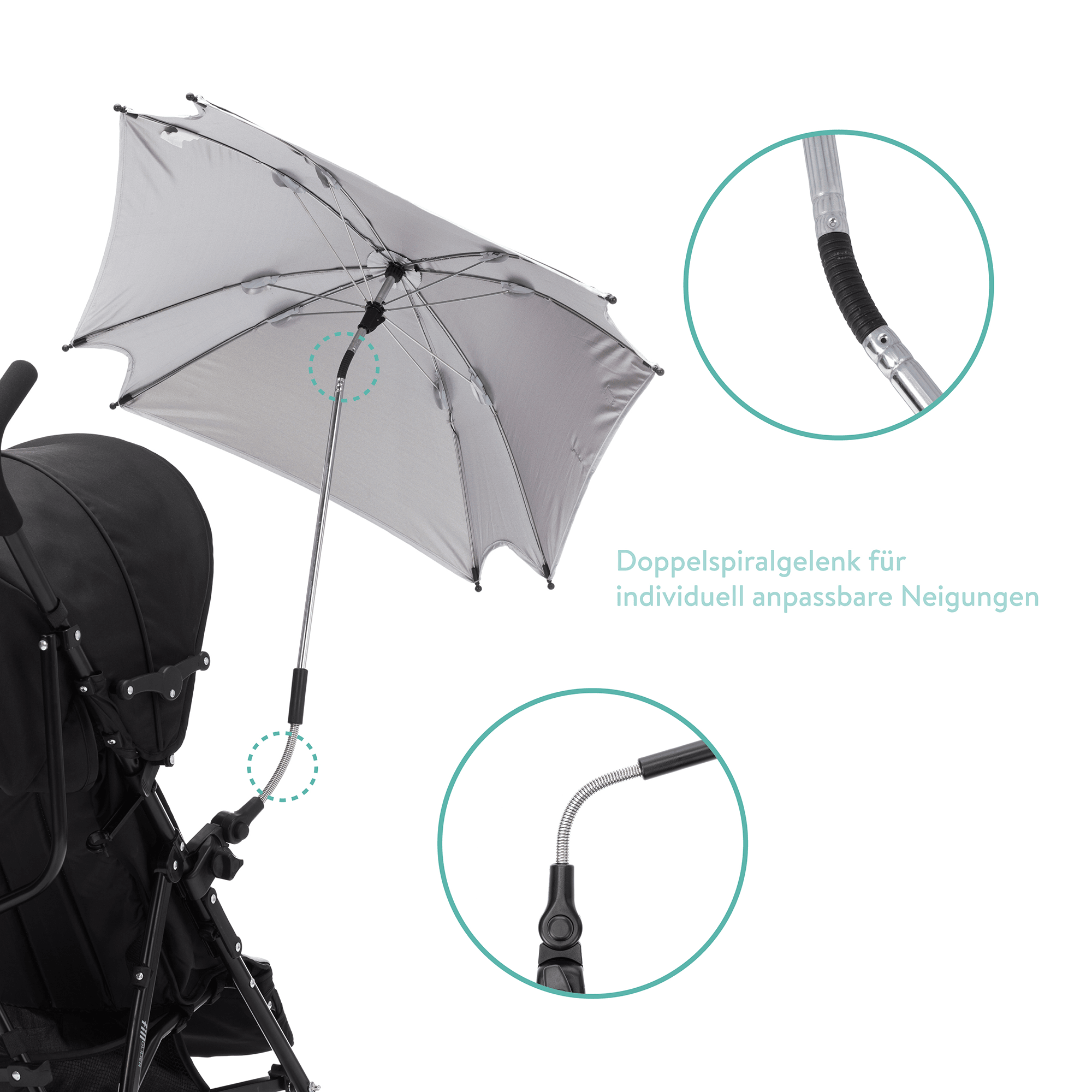 Sonnenschirme für Kinderwagen, LITTLE ONE, Blau – Produktansicht