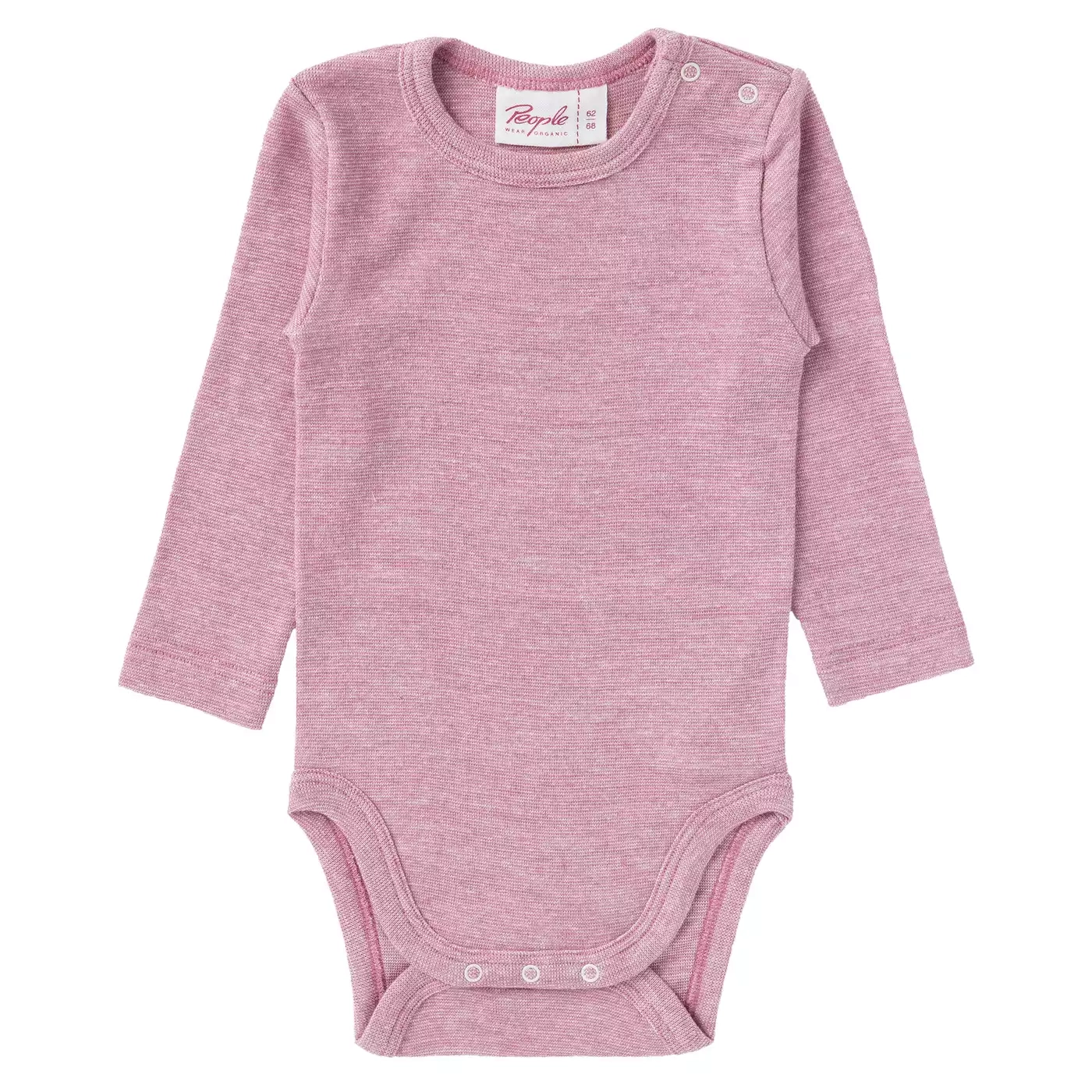 Langarmbodys, People Wear Organic, Pink – Produktansicht