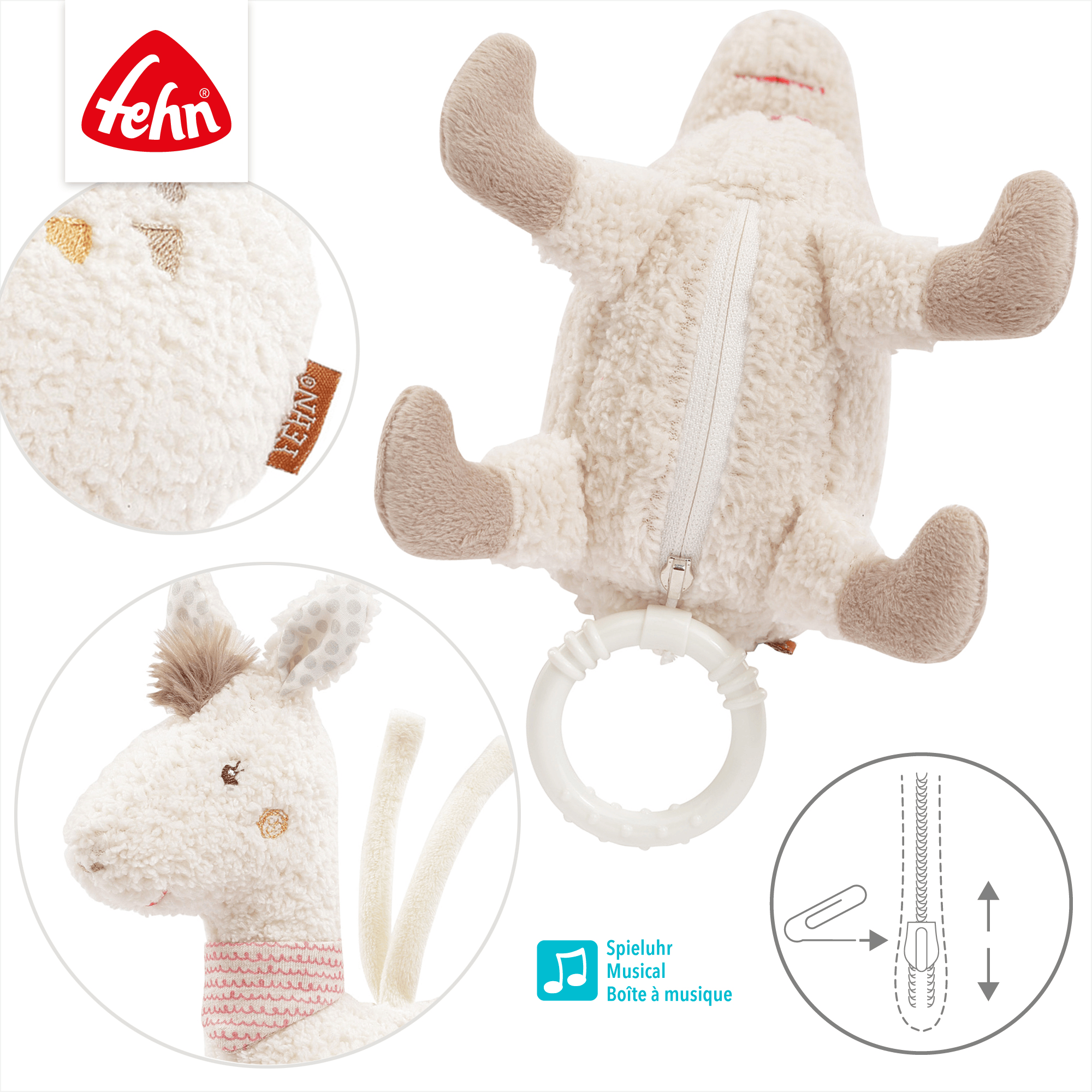 Spieluhren, fehn, Weiß – Produktansicht