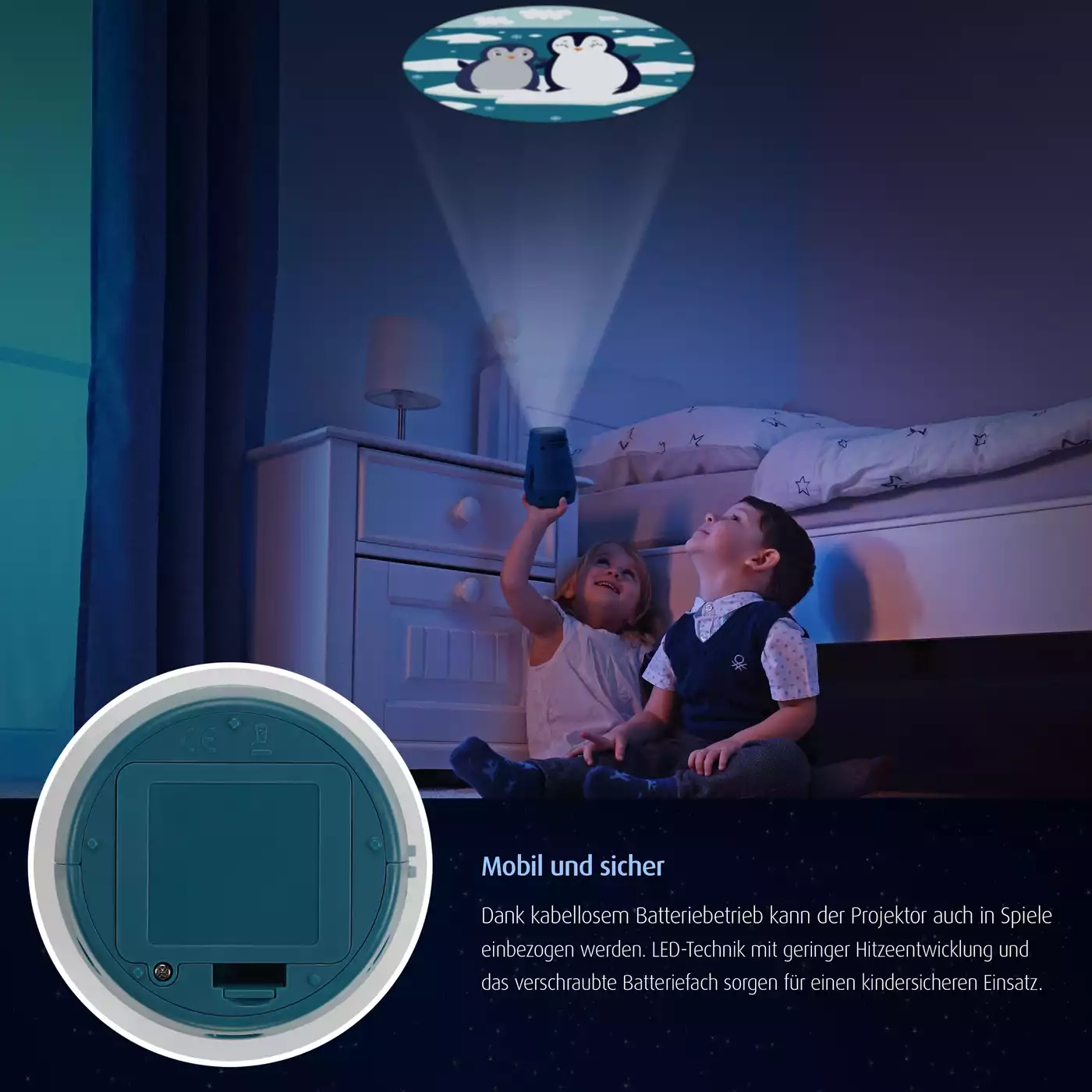 Nachtlichter, reer, Blau – Produktansicht