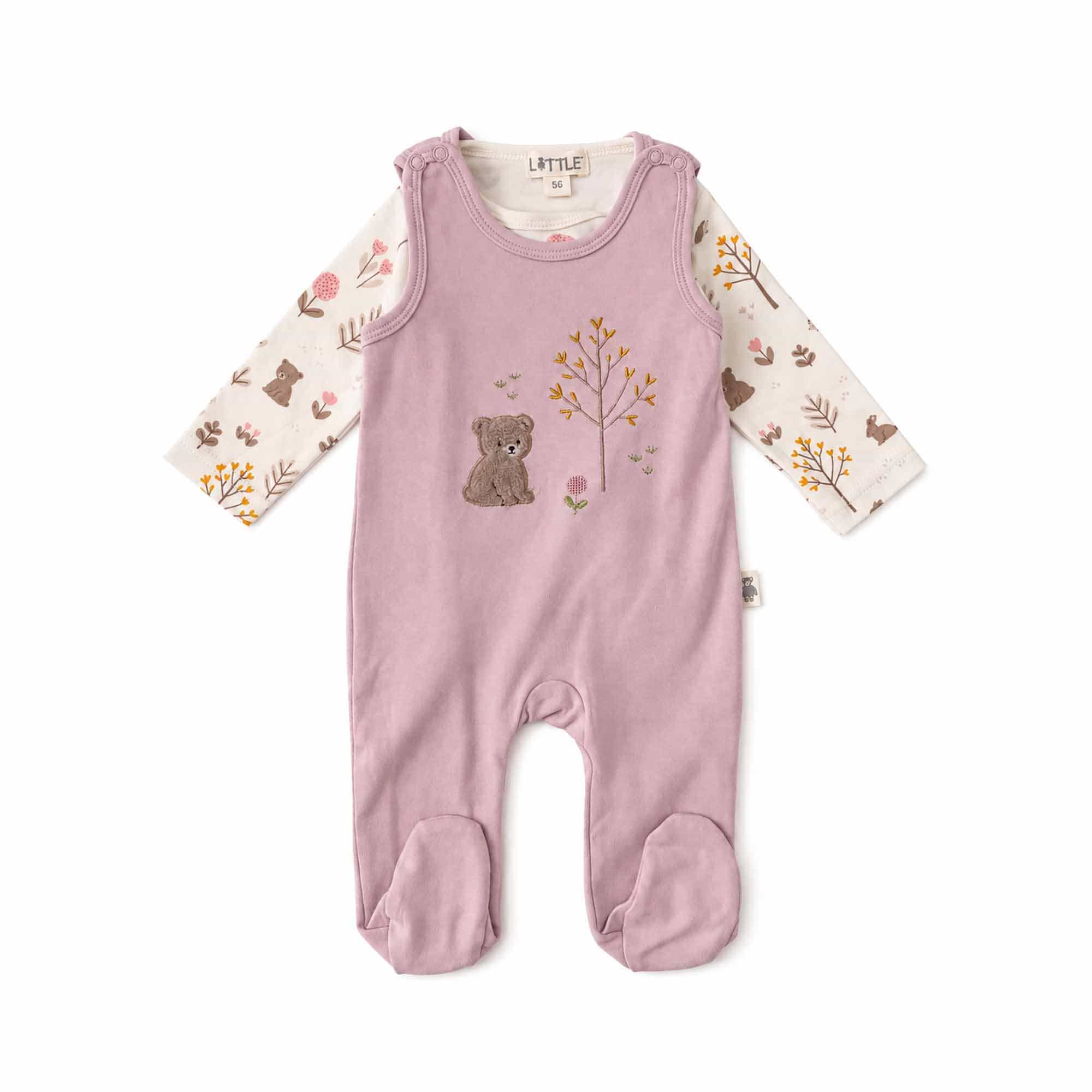Strampler, LITTLE, Pink – Besonderheit: Set aus Strampler & Langarmshirt