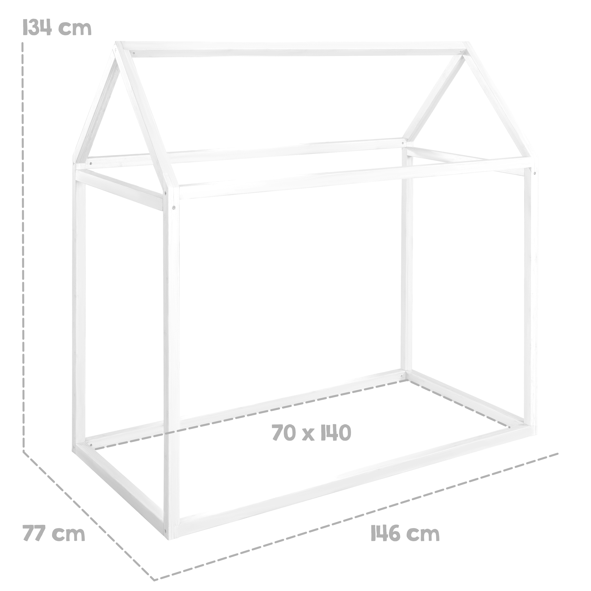 Hausbett, roba, Weiß – Produktansicht