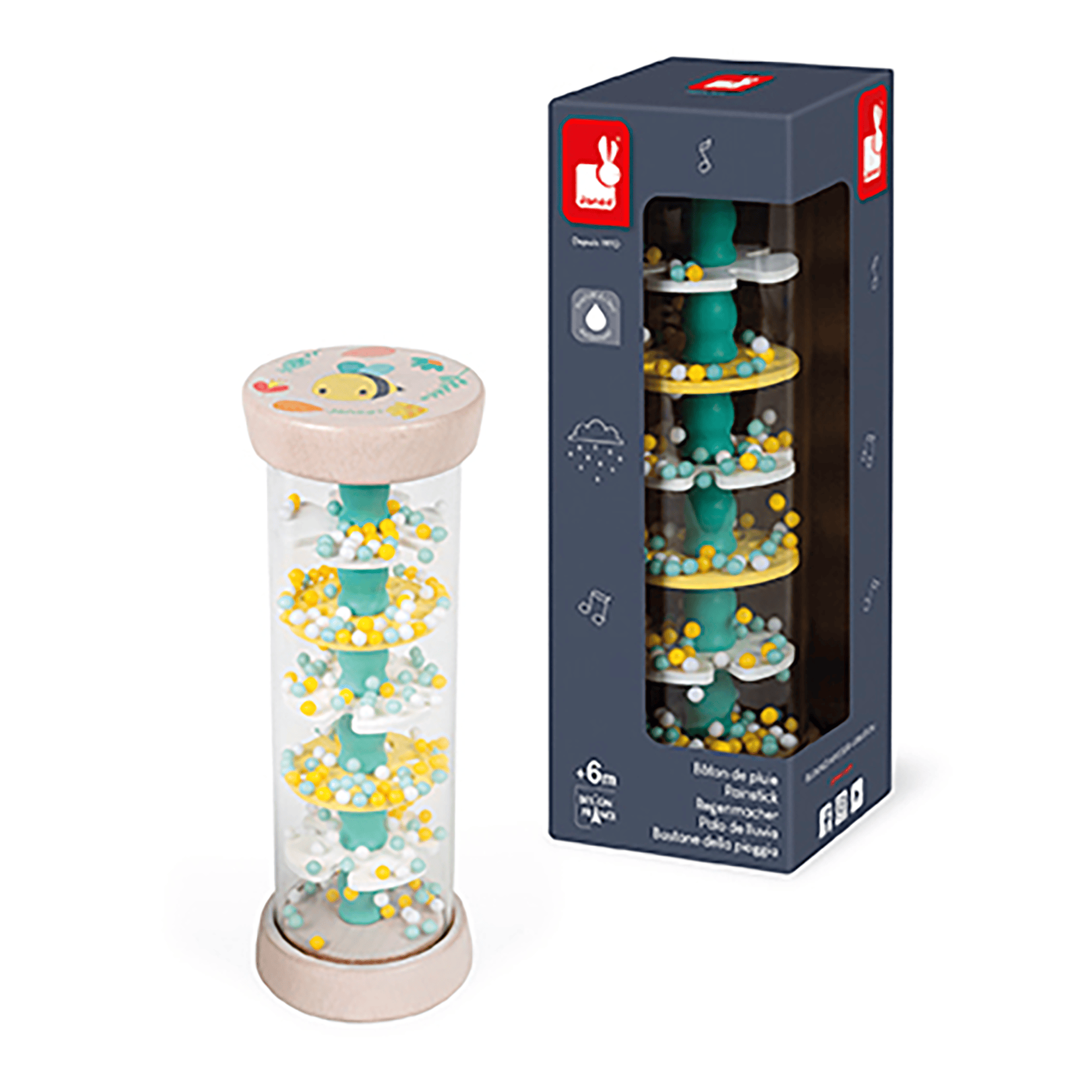 Musikinstrumente, Janod, Mehrfarbig – Besonderheit: tolle Regen-Geräusche