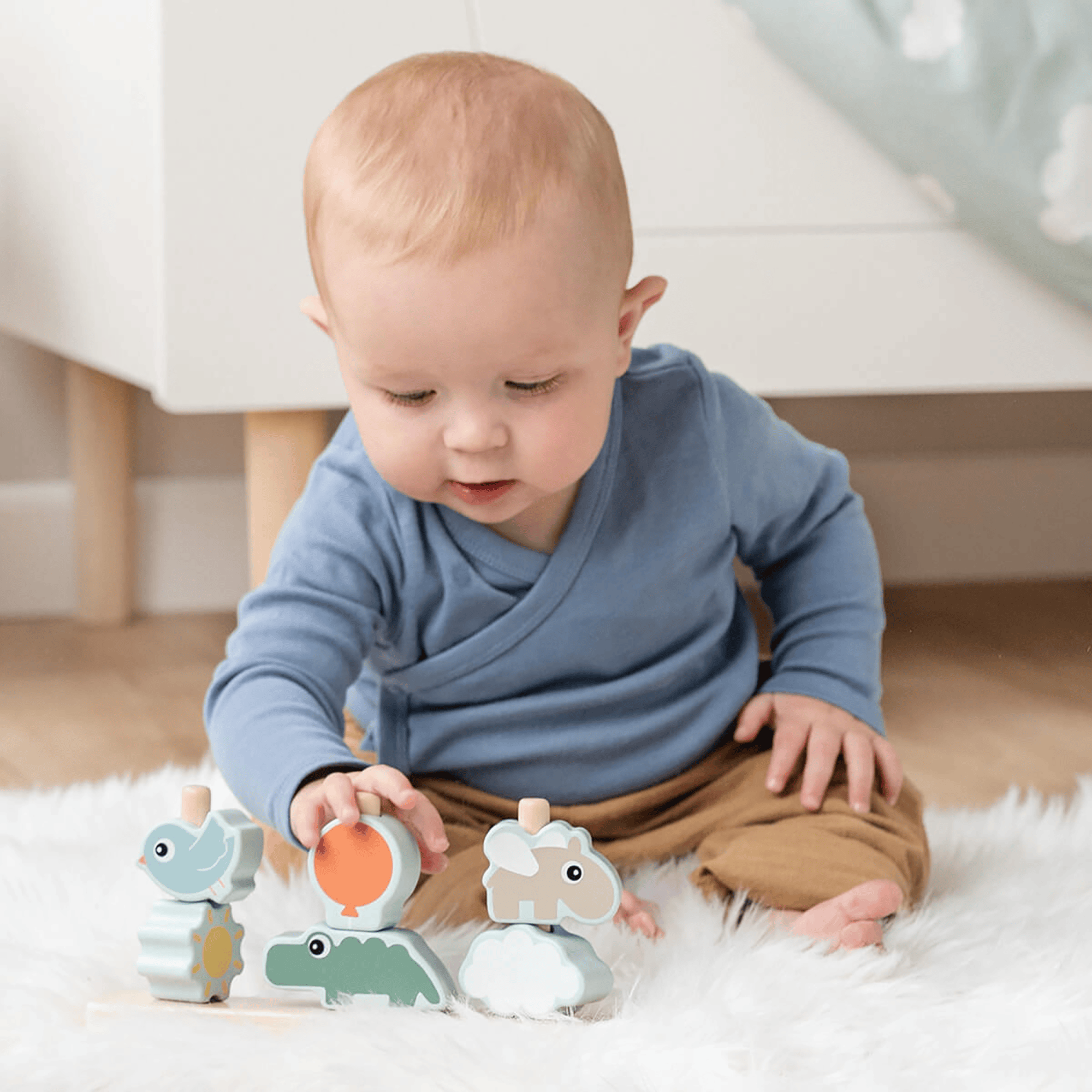 Steckspielzeug, done by deer, Mehrfarbig – Produktansicht