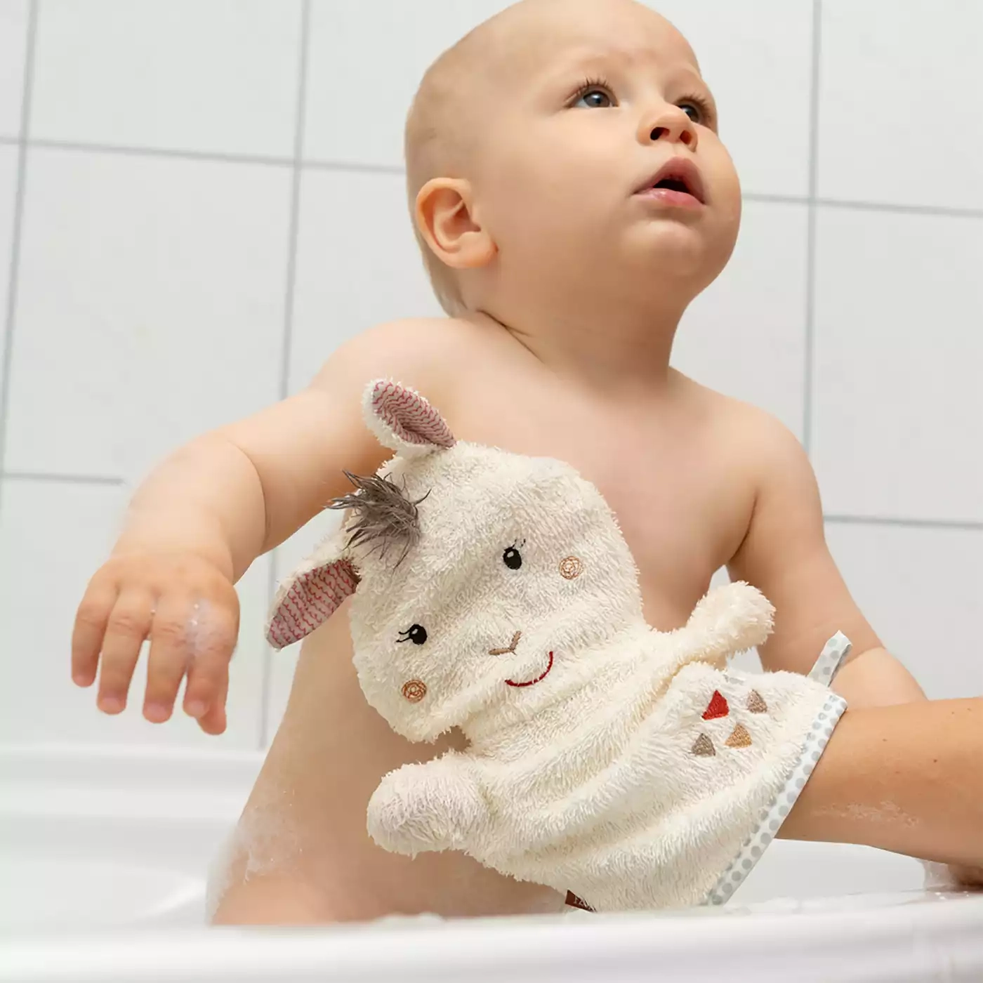 Waschlappen, fehn, Beige – Produktansicht