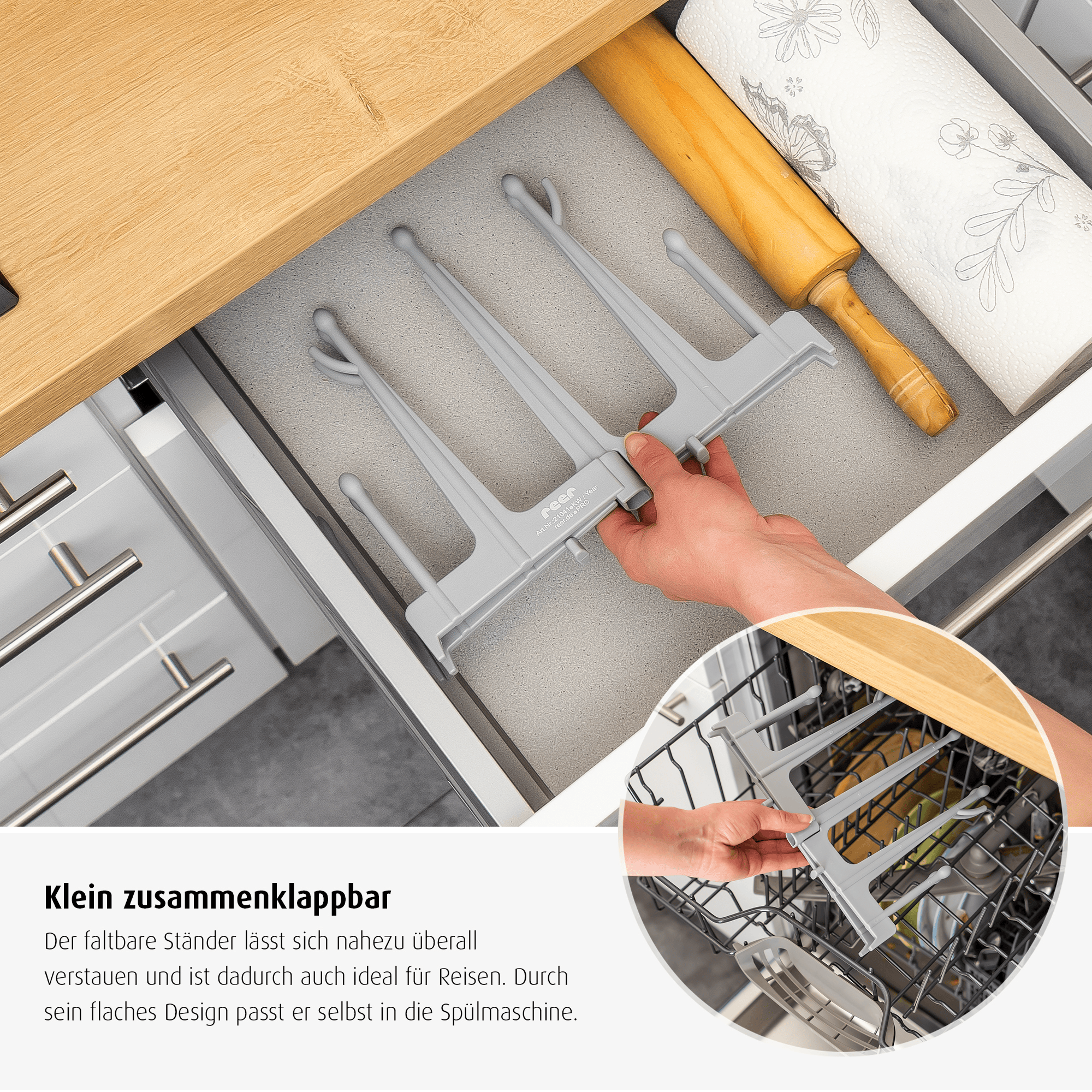 Flaschenzubehör, reer, Grau – Produktansicht