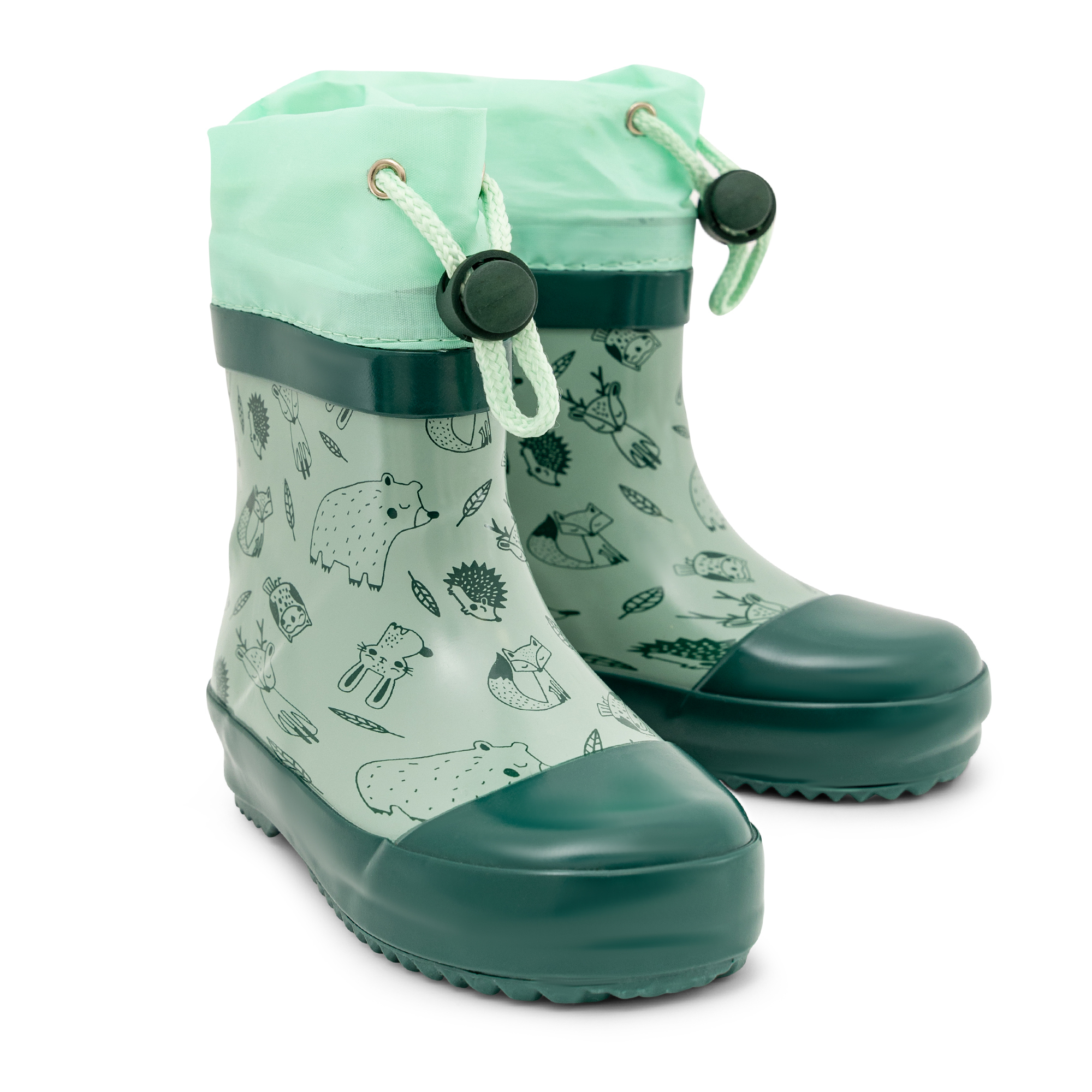 Produkte, Playshoes, Grün – Besonderheit: Stulpe mit Zugband und Stopper