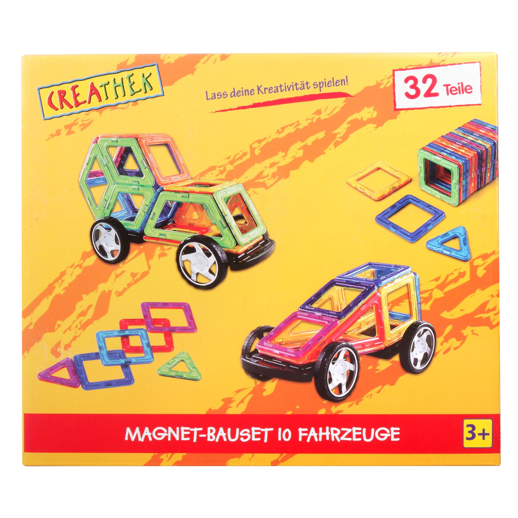 Kinderspiele, Creathek, Mehrfarbig – Besonderheit: 32 farbenfrohe Teile