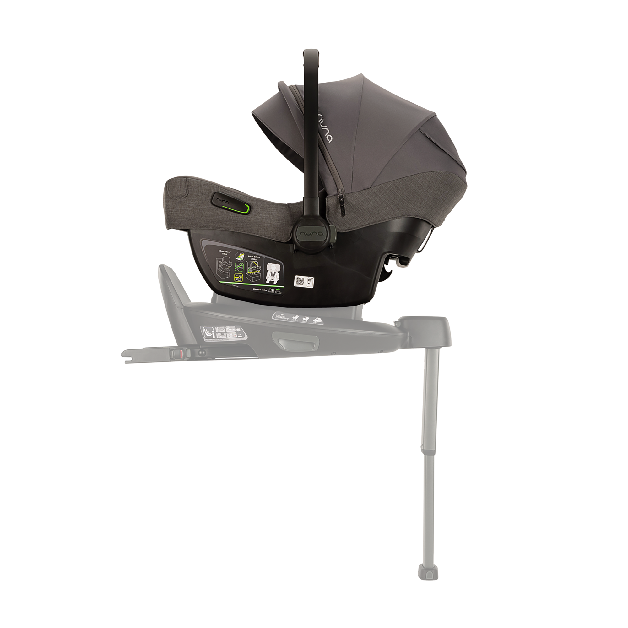 Babyschalen 0-13 kg, Gruppe 0+, nuna, Grau – Produktansicht