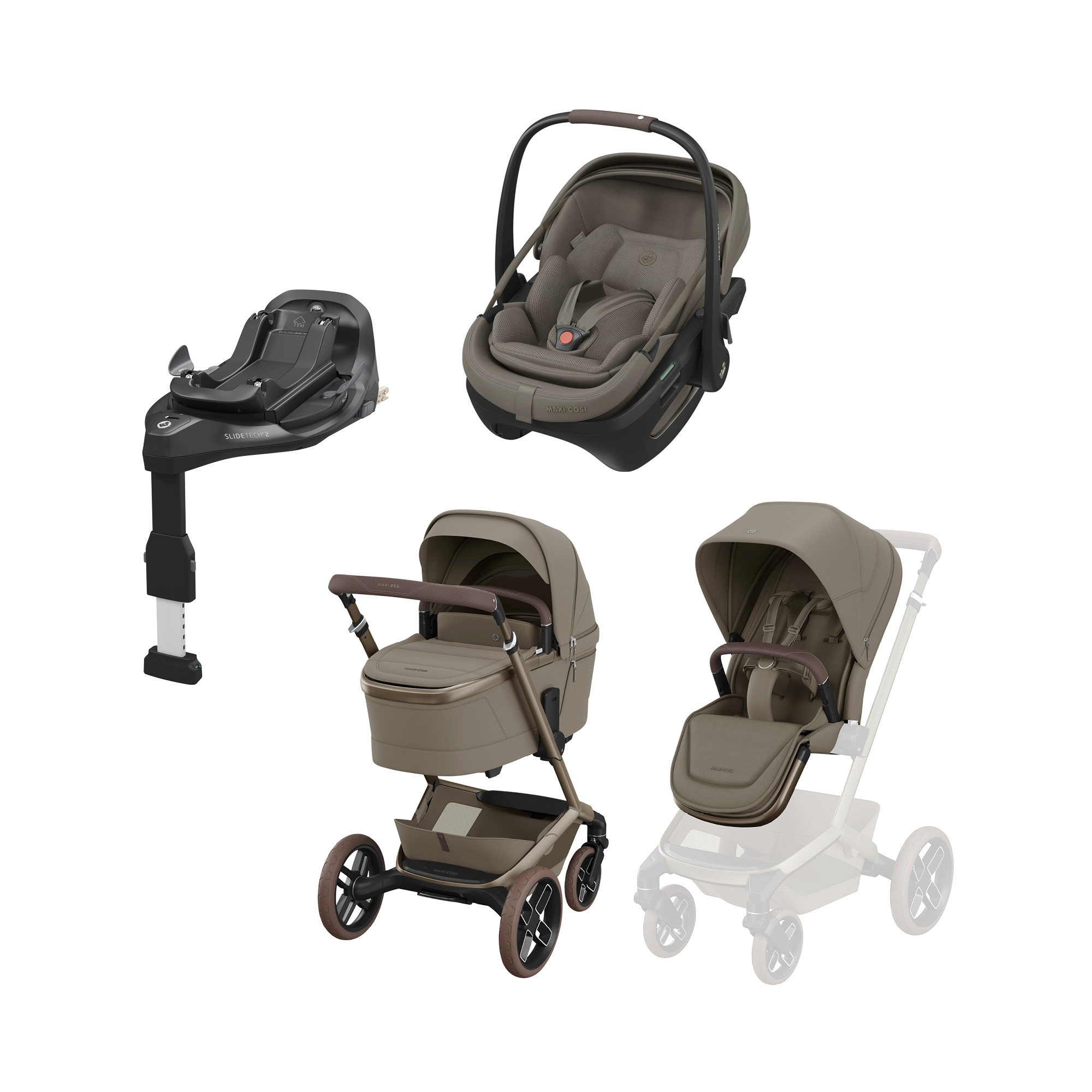 Kinderwagen Komplettsets, MAXI-COSI Premium, Beige – Produktansicht