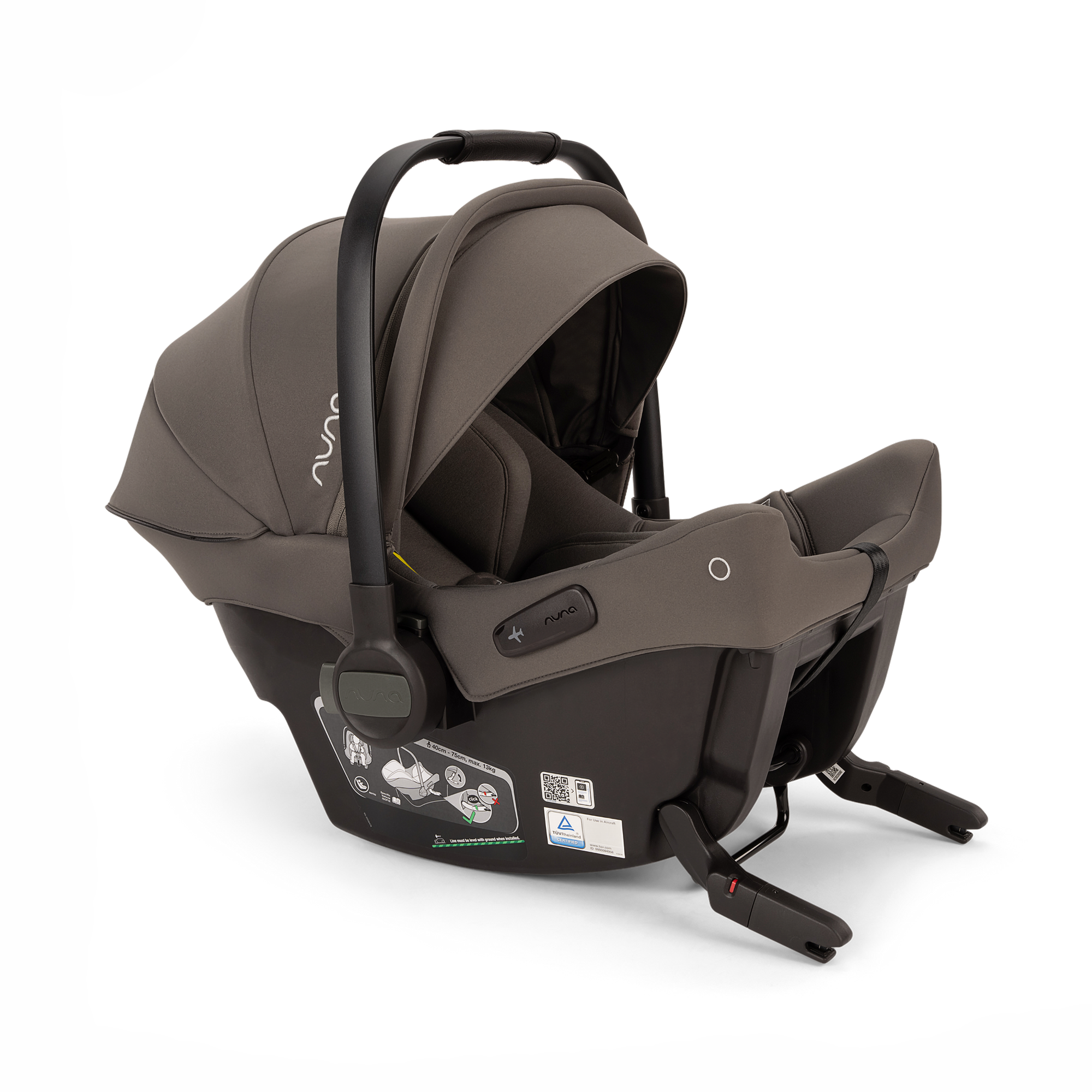 Babyschalen 0-13 kg, Gruppe 0+, nuna, Grau – Produktansicht