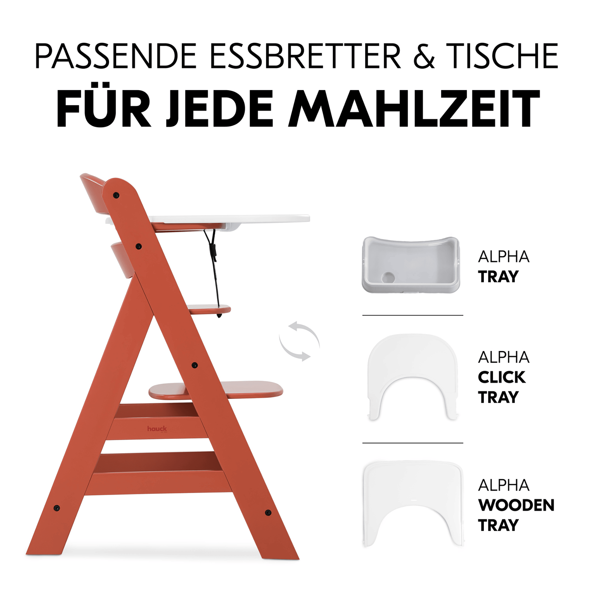 Treppenhochstühle, hauck, Braun – Produktansicht