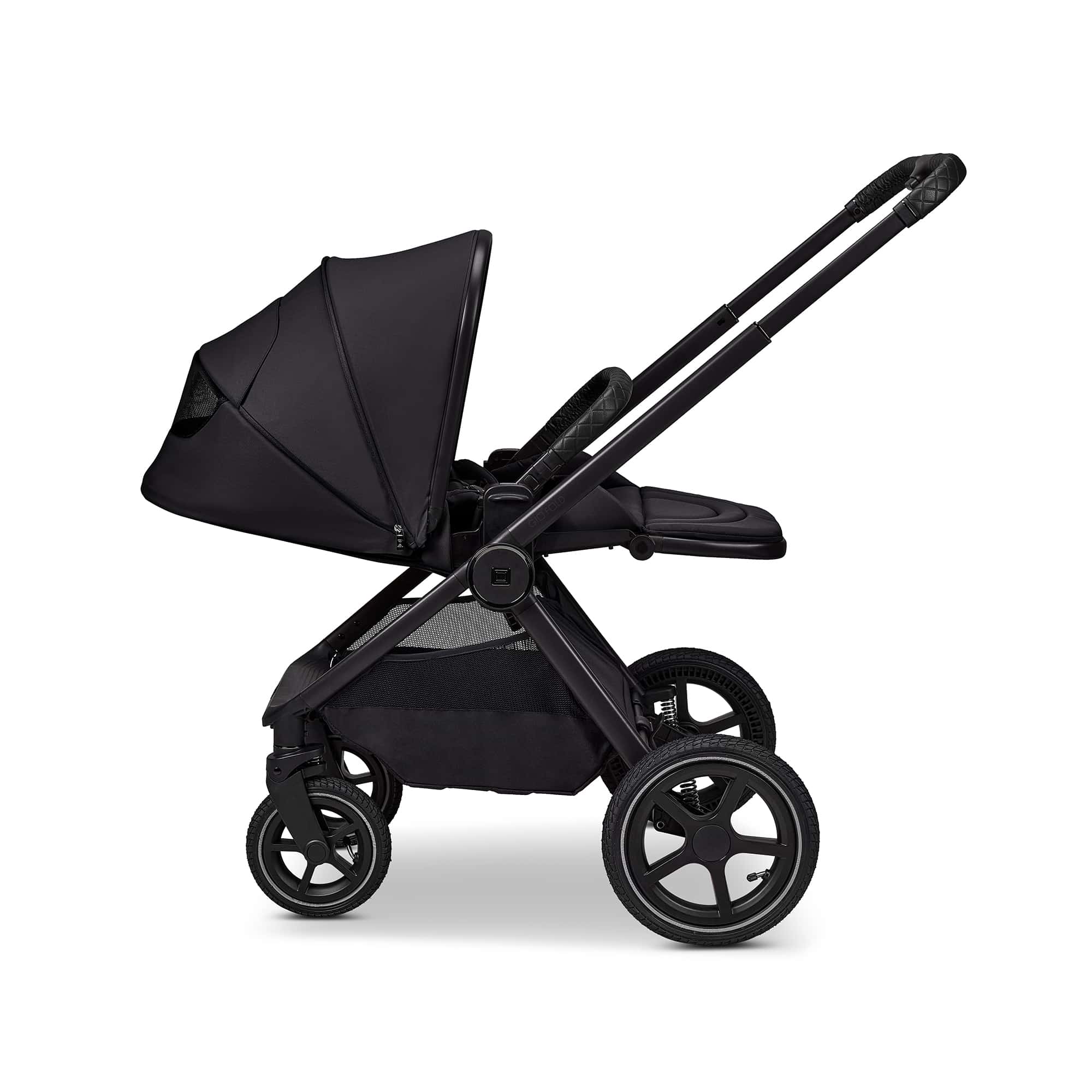 Kombi-Kinderwagen, MOON, Schwarz – Produktansicht