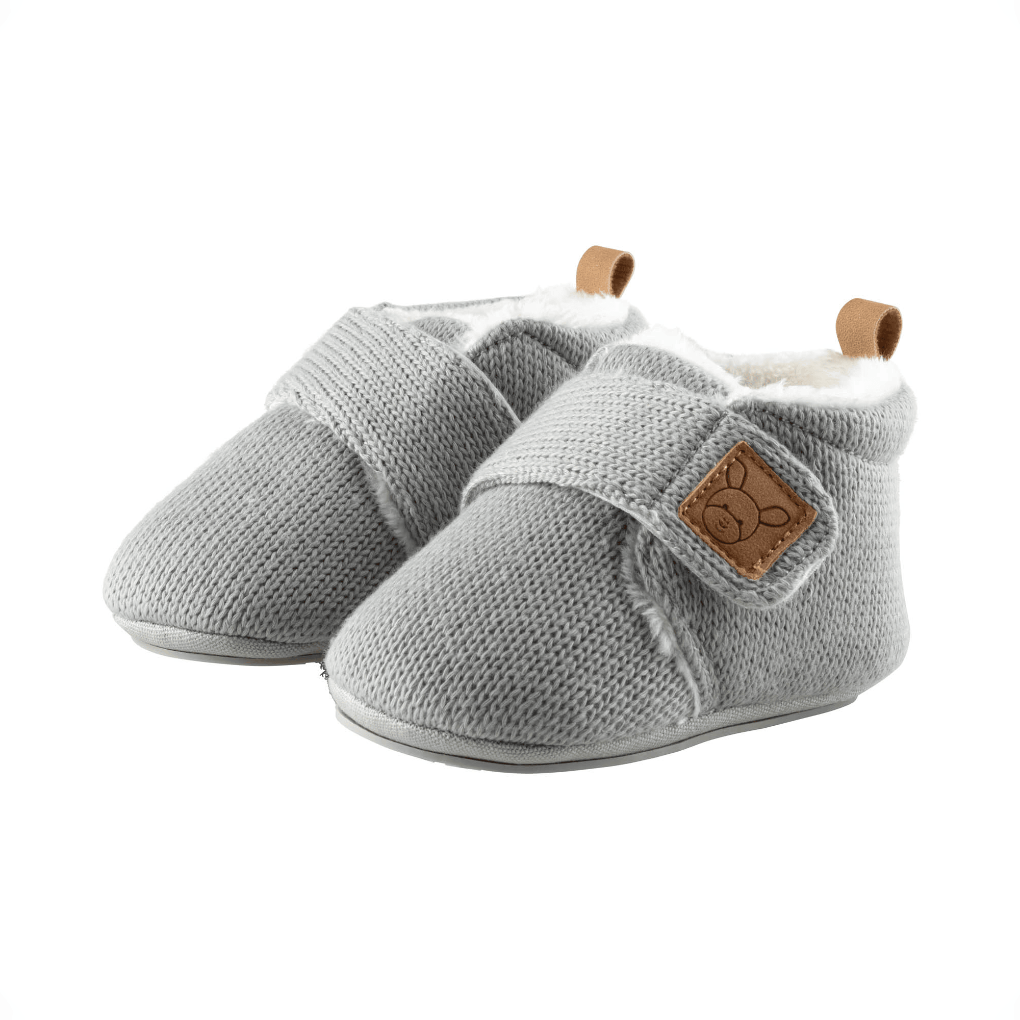 Krabbelschuhe, Sterntaler, Grau – Besonderheit: Oberstoff aus 100% Baumwolle