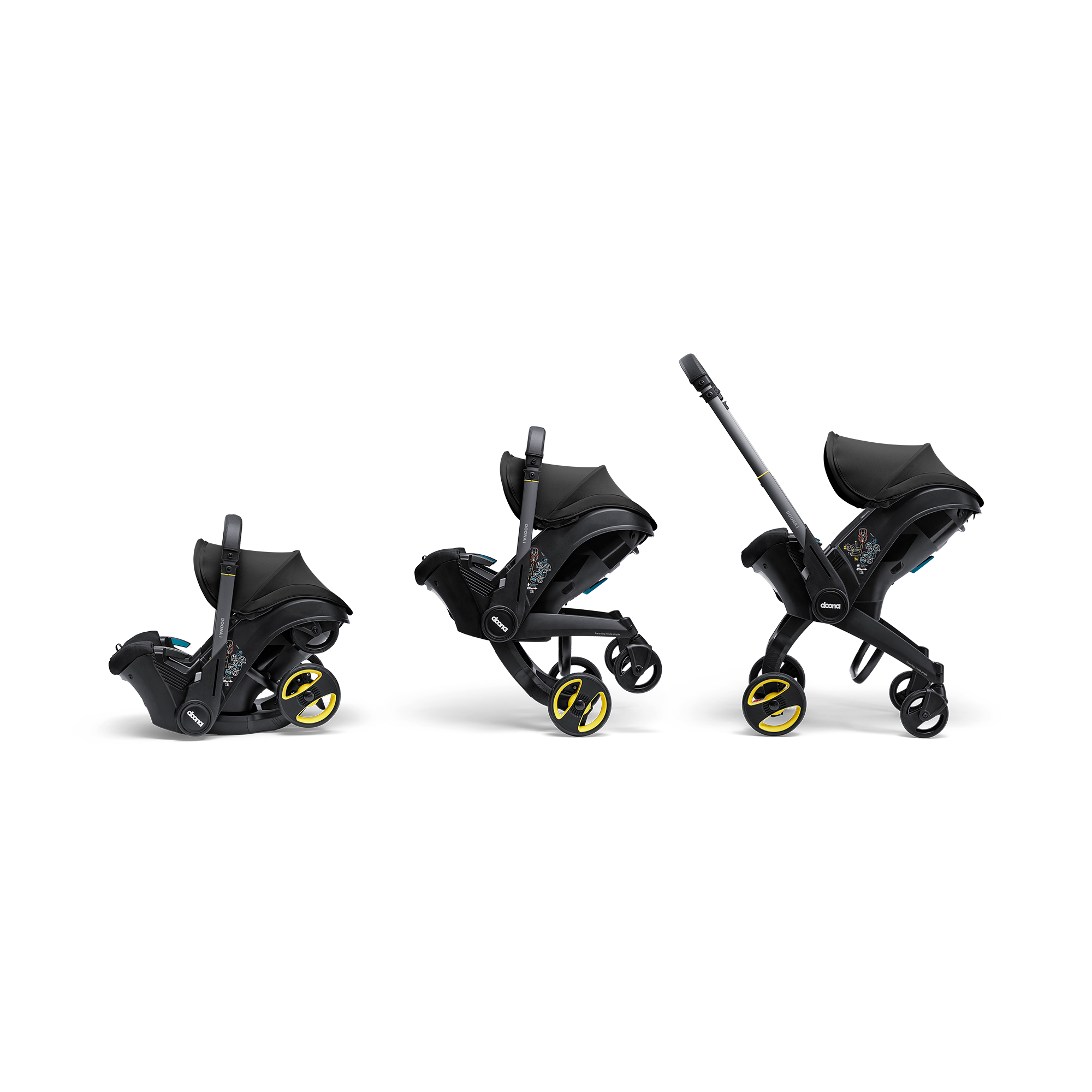 Babyschalen 0-13 kg, Gruppe 0+, doona, Schwarz – Produktansicht