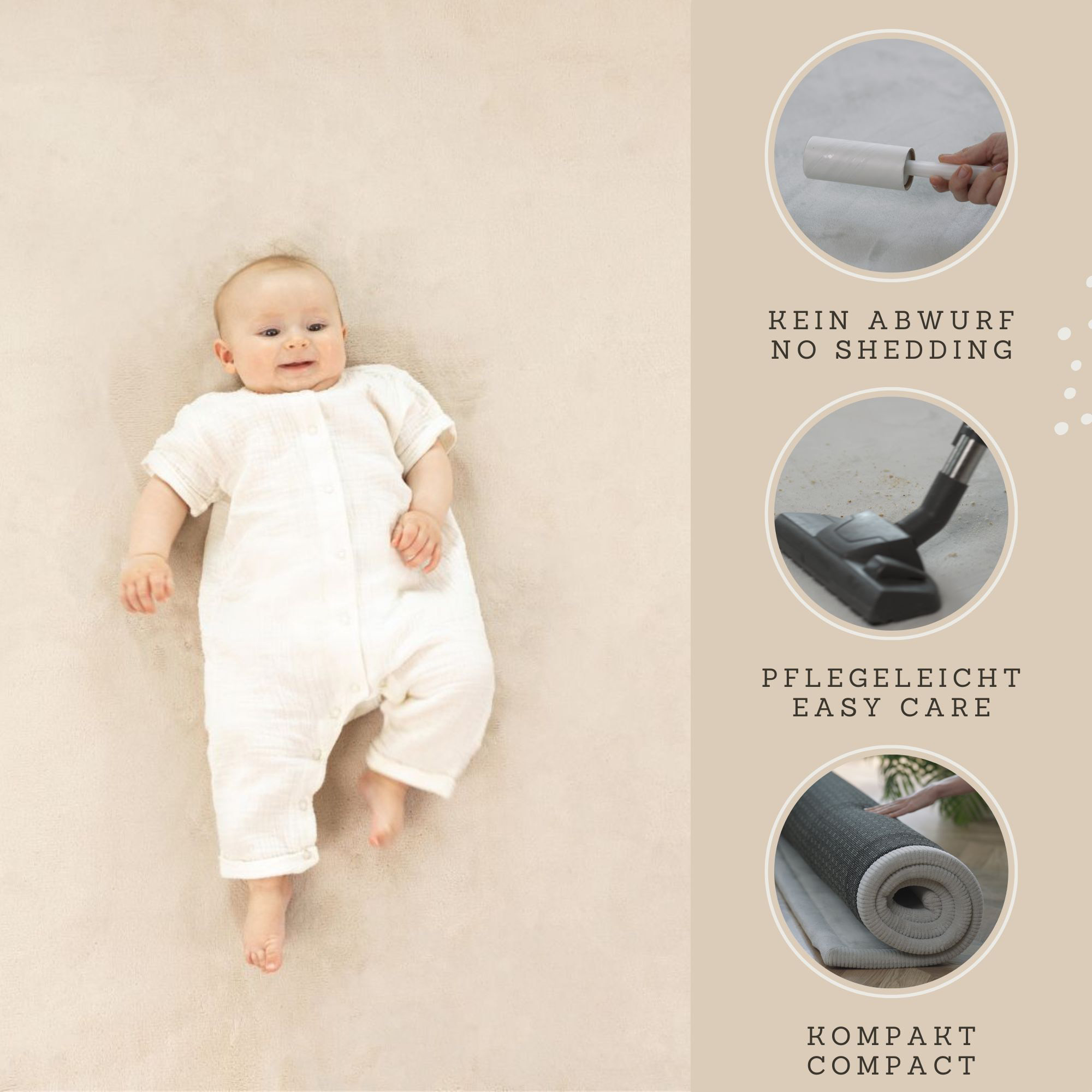 Teppiche, Hakuna matte, Beige – Produktansicht
