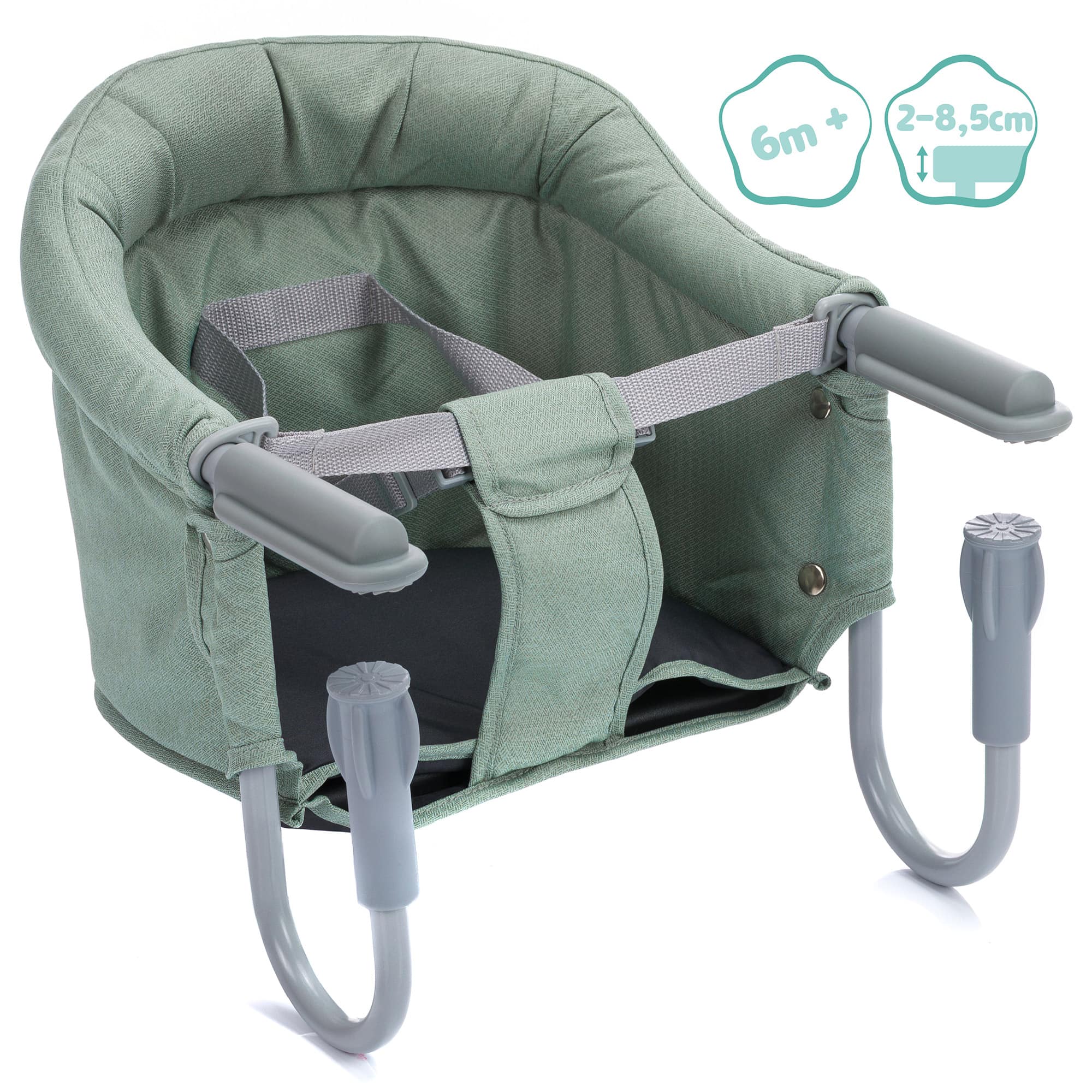 Reisehochstühle, fillikid, Grün – Besonderheit: extra gepolsterte Sitzfläche