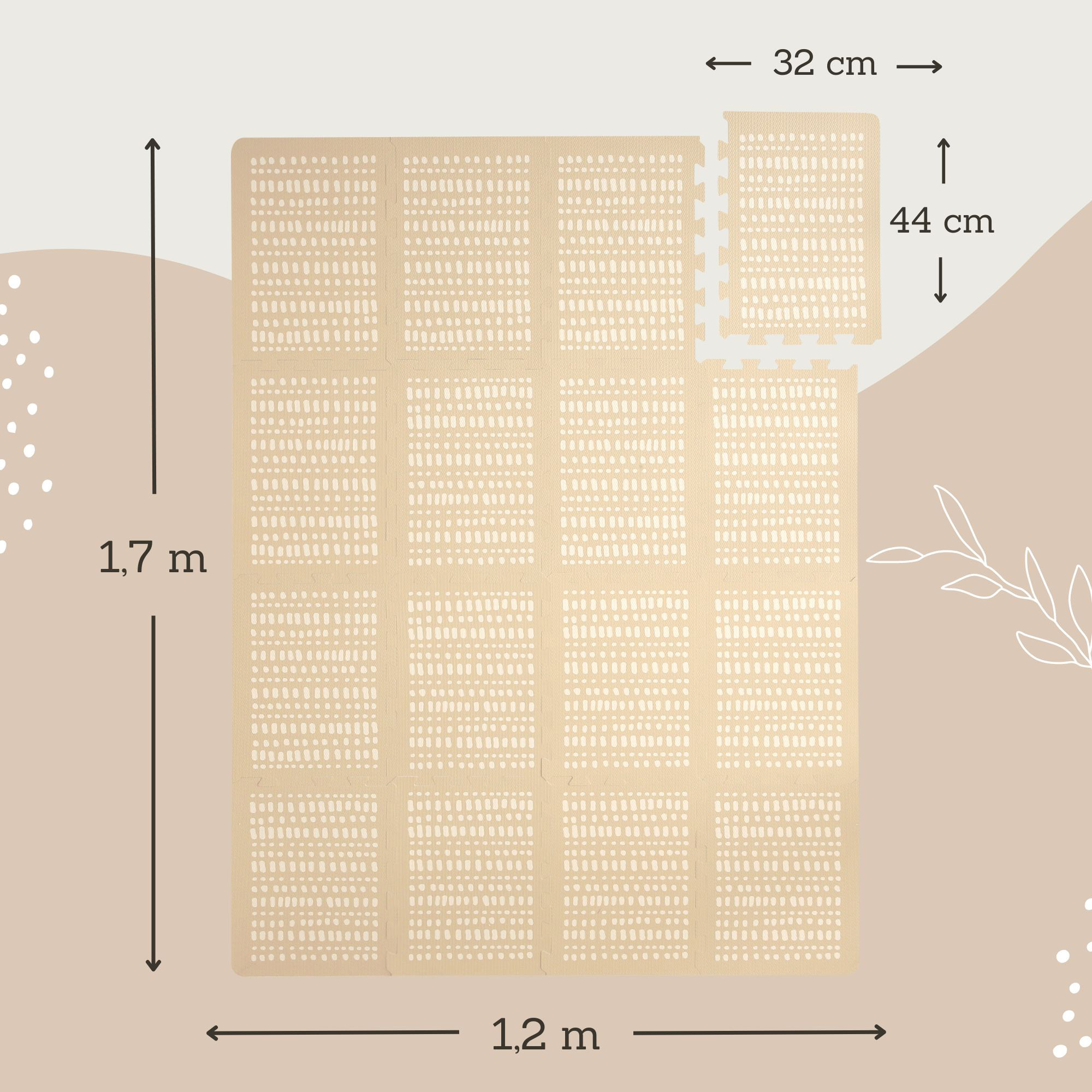 Puzzlematten, Hakuna matte, Beige – Produktansicht