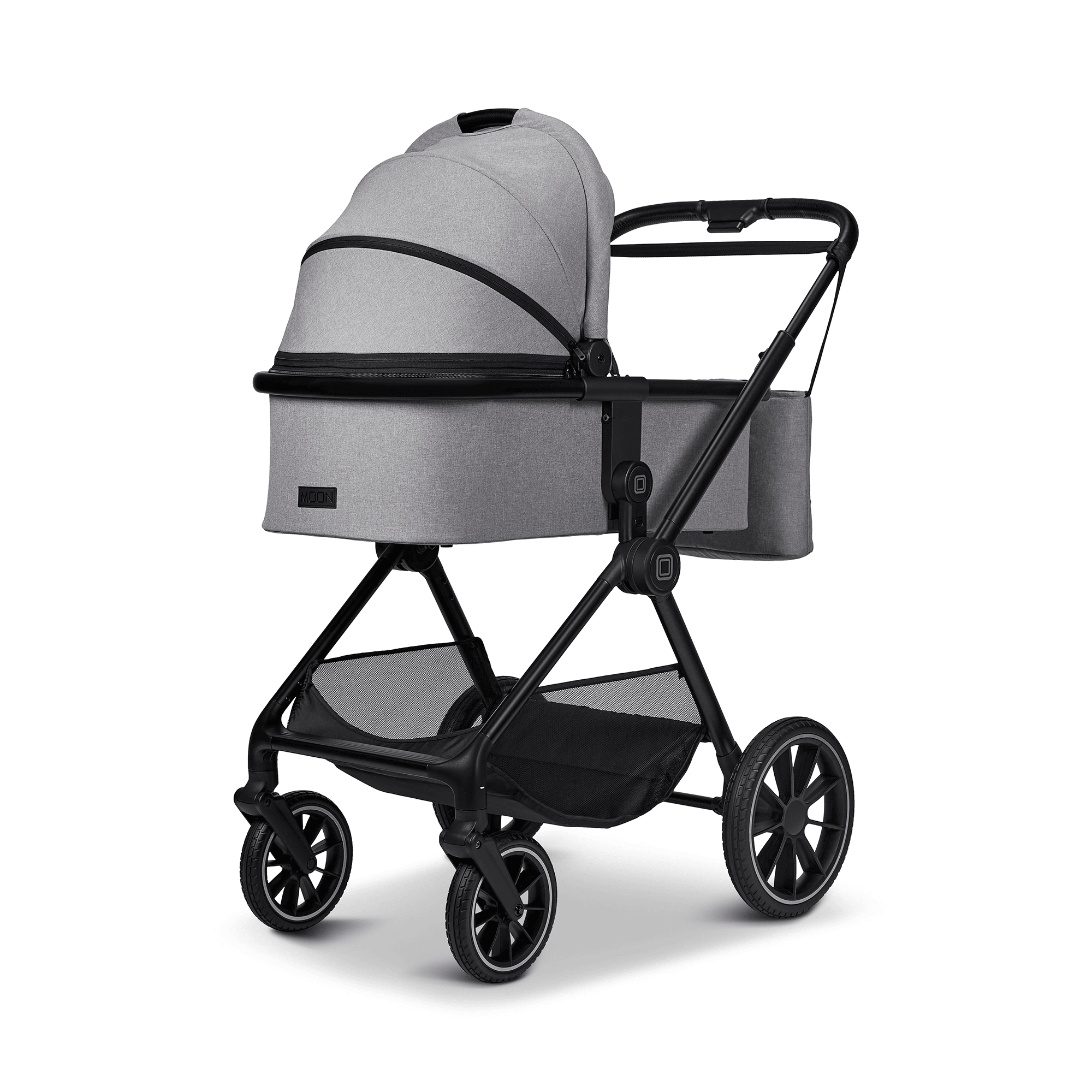 Moon Clicc Kinderwagen, MOON, Grau – Besonderheit: mit Babywanne und Sportsitz