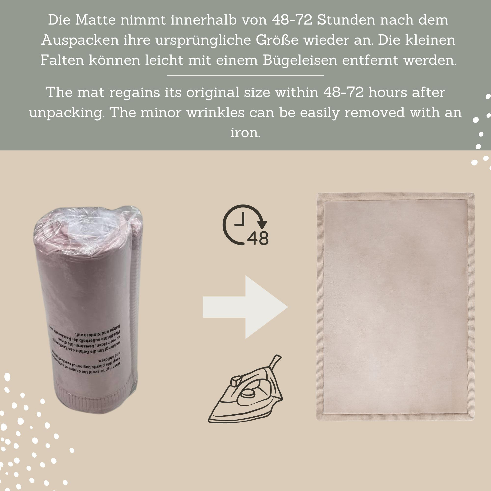 Teppiche, Hakuna matte, Beige – Produktansicht