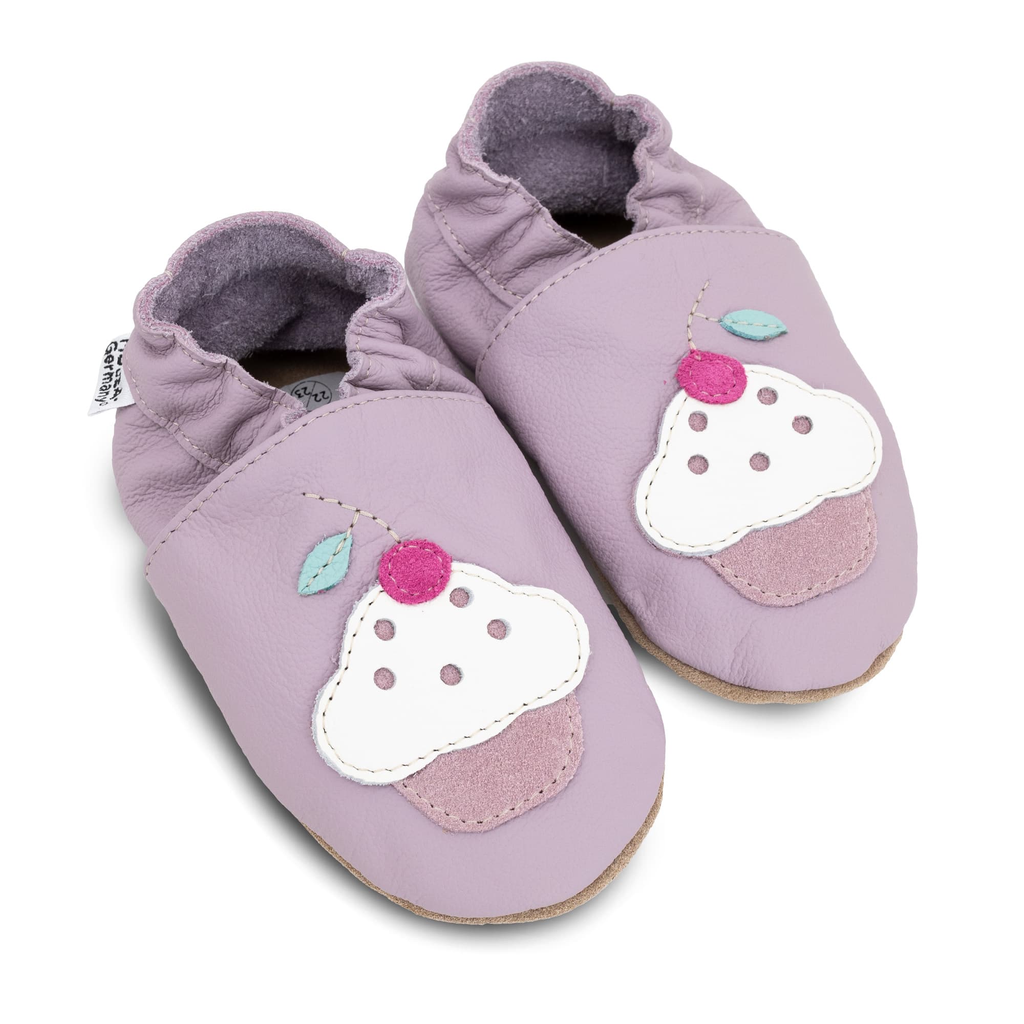 Krabbelschuhe, HOBEA, Lila – Besonderheit: handgefertigt in der EU