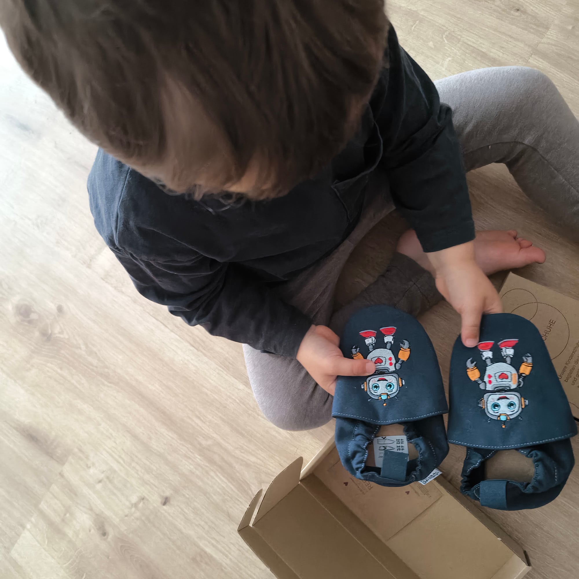 Krabbelschuhe, HOBEA, Blau – Produktansicht