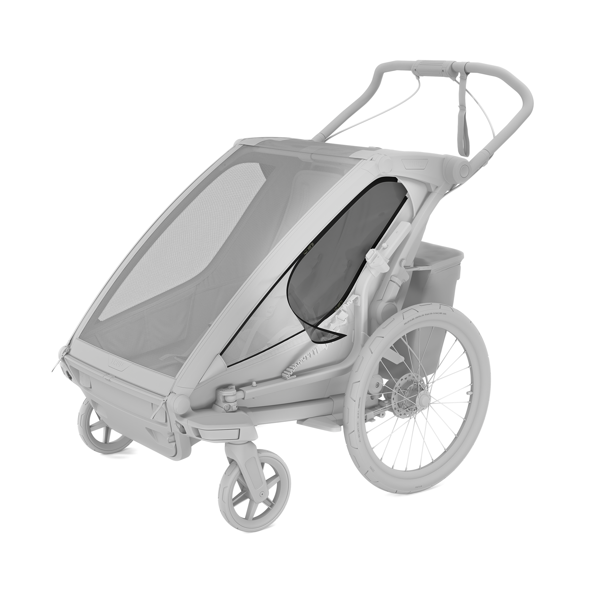 Fahrradanhänger, THULE, Schwarz – Produktansicht