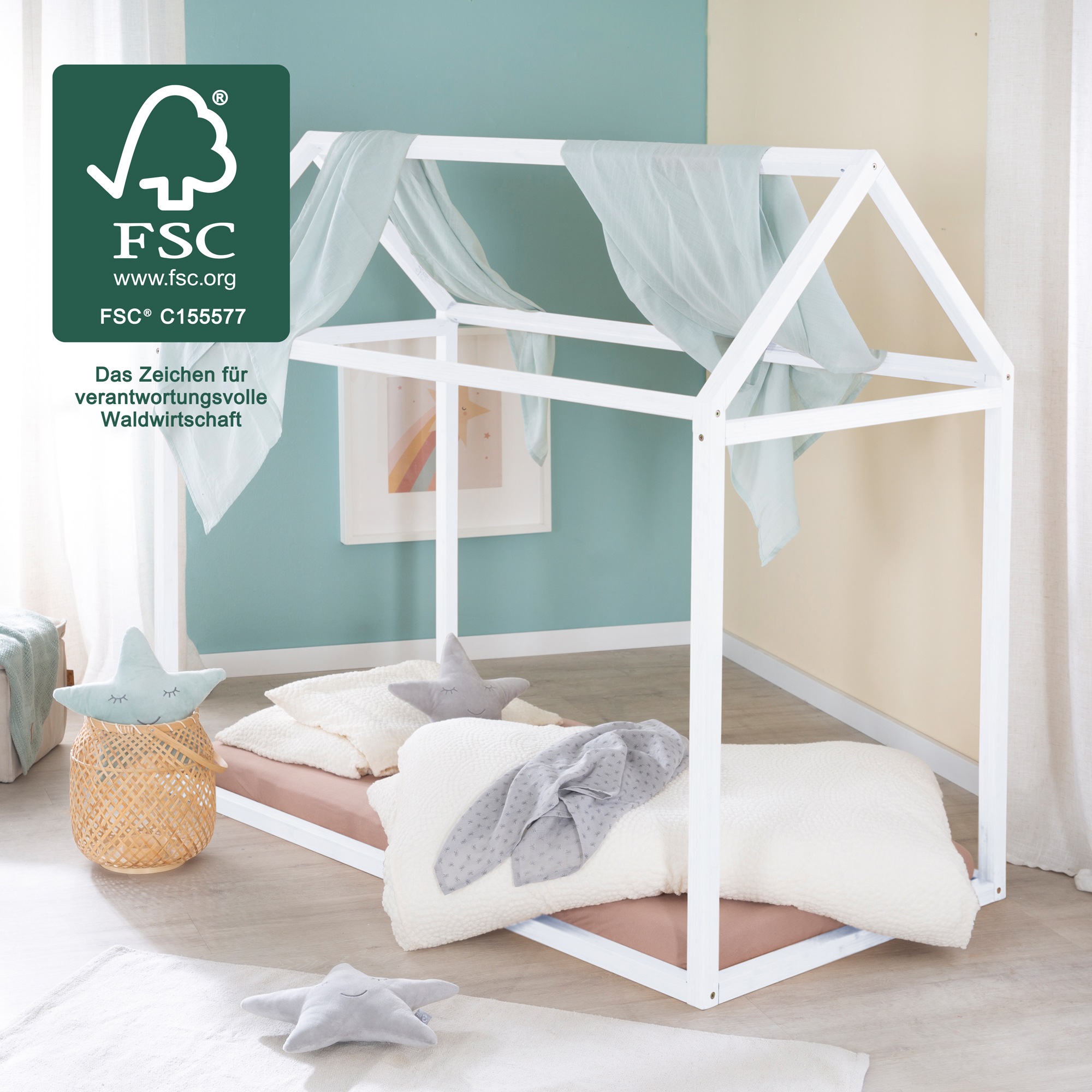 Hausbett, roba, Weiß – Produktansicht