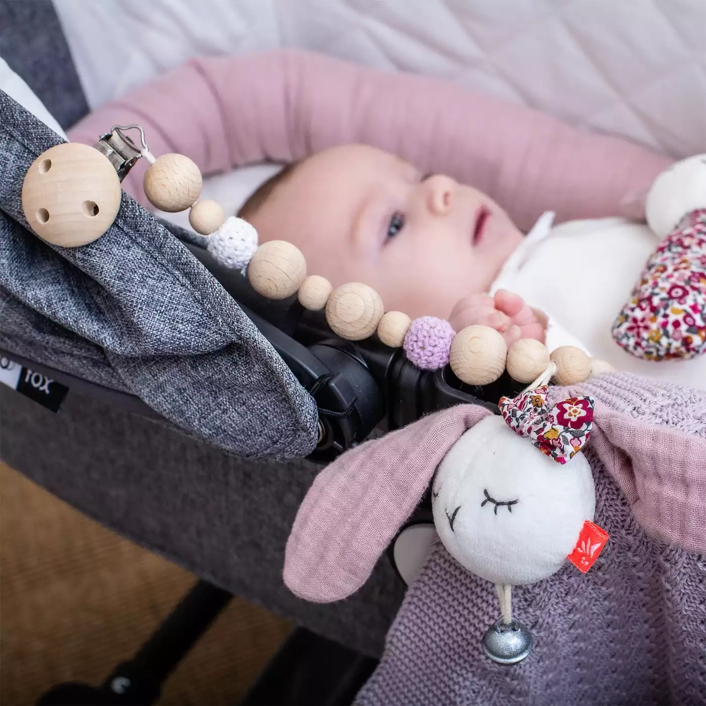 Kinderwagenketten, kikadu, Pink – Besonderheit: einfach zu befestigen