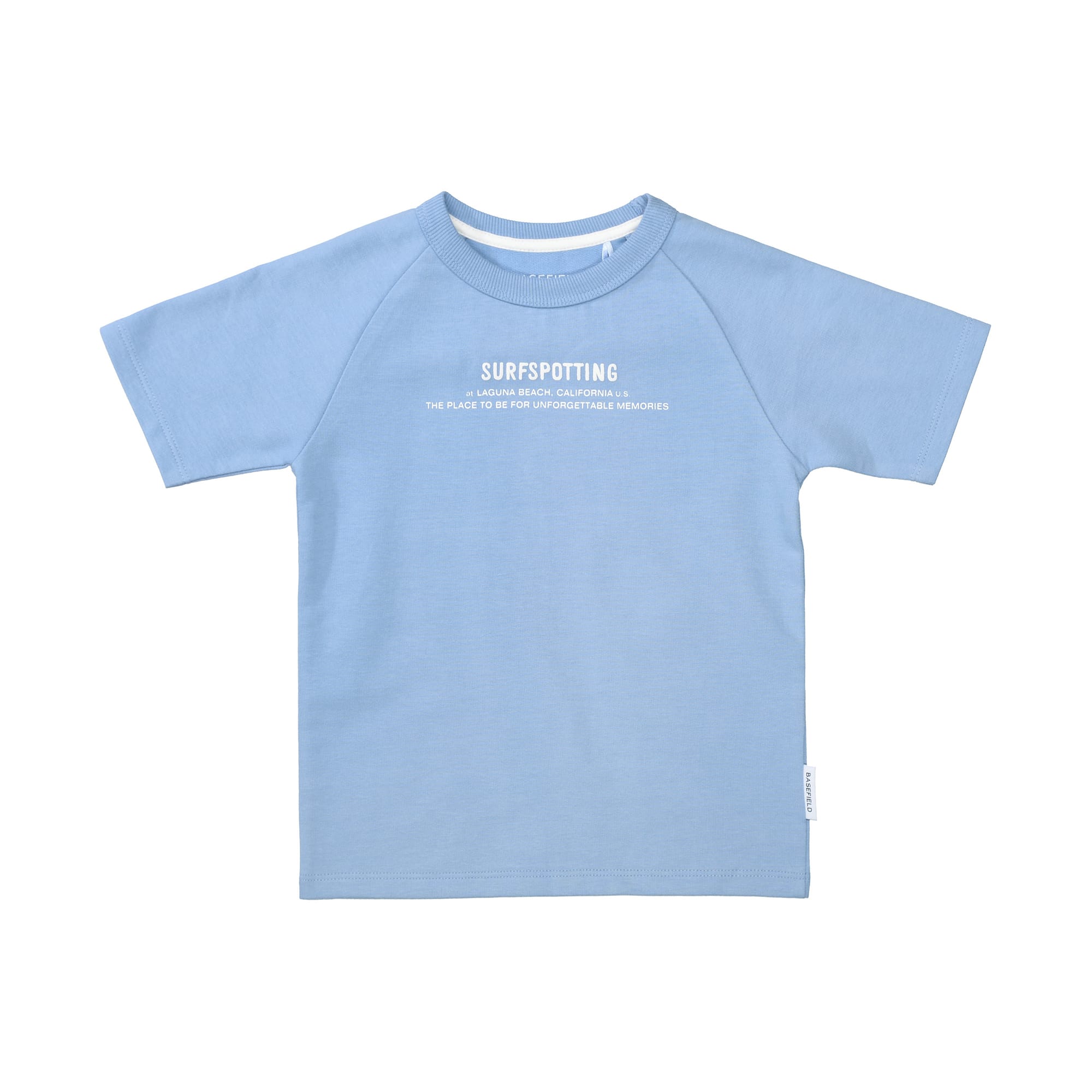 Kurzarmshirts, BASEFIELD, Blau – Besonderheit: aus 100% Baumwolle