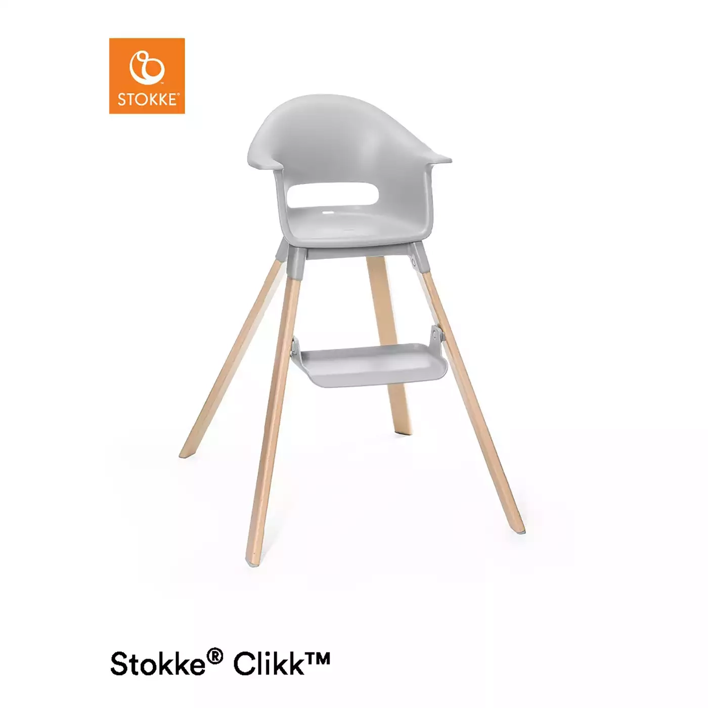Treppenhochstühle, STOKKE, Grau – Produktansicht