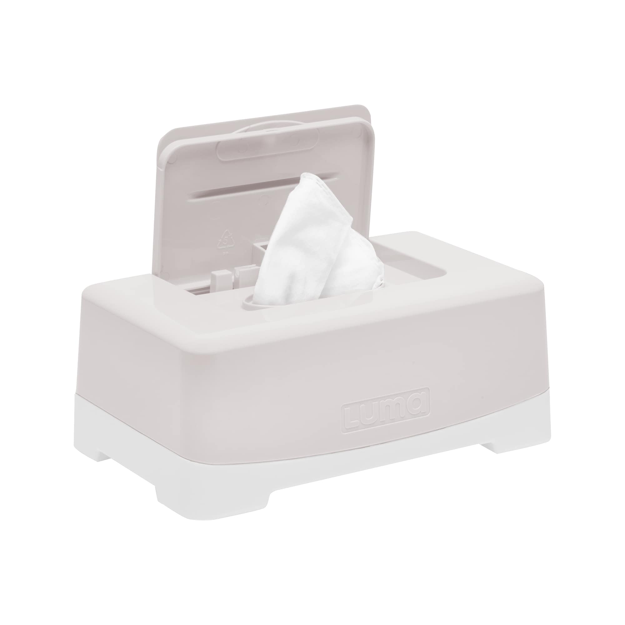 Feuchttücherboxen, LUMA, Weiß – Produktansicht