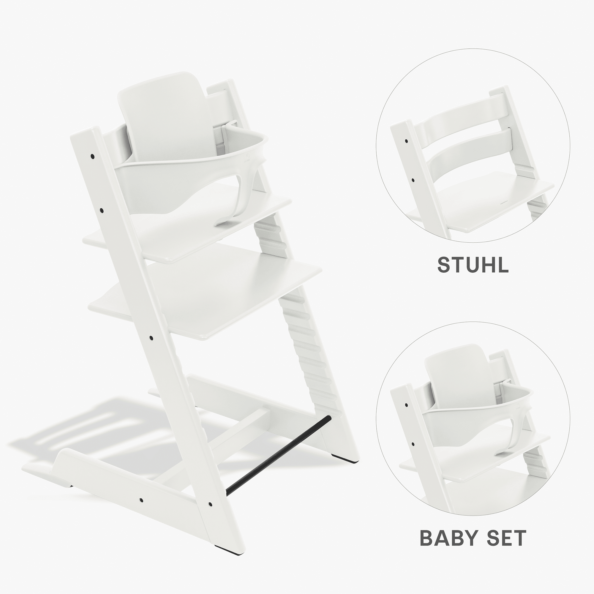 Treppenhochstühle, STOKKE, Weiß – Produktansicht