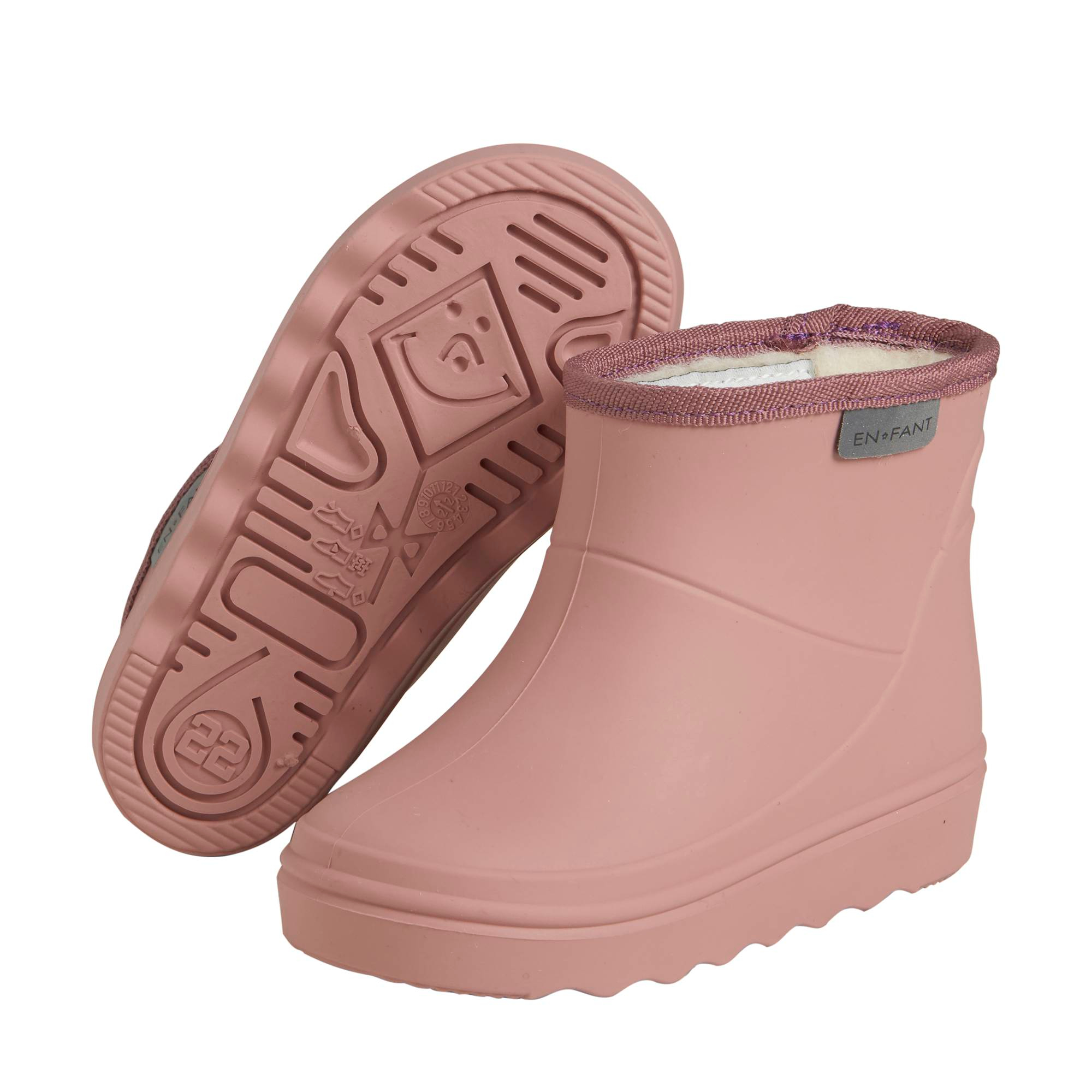 Gummistiefel, EN FANT, Pink – Besonderheit: mit einer Wollmischung gefüttert, die zusammen mit der Aluminiummembran in der Sohle dazu beiträgt, die Füße warm zu halten