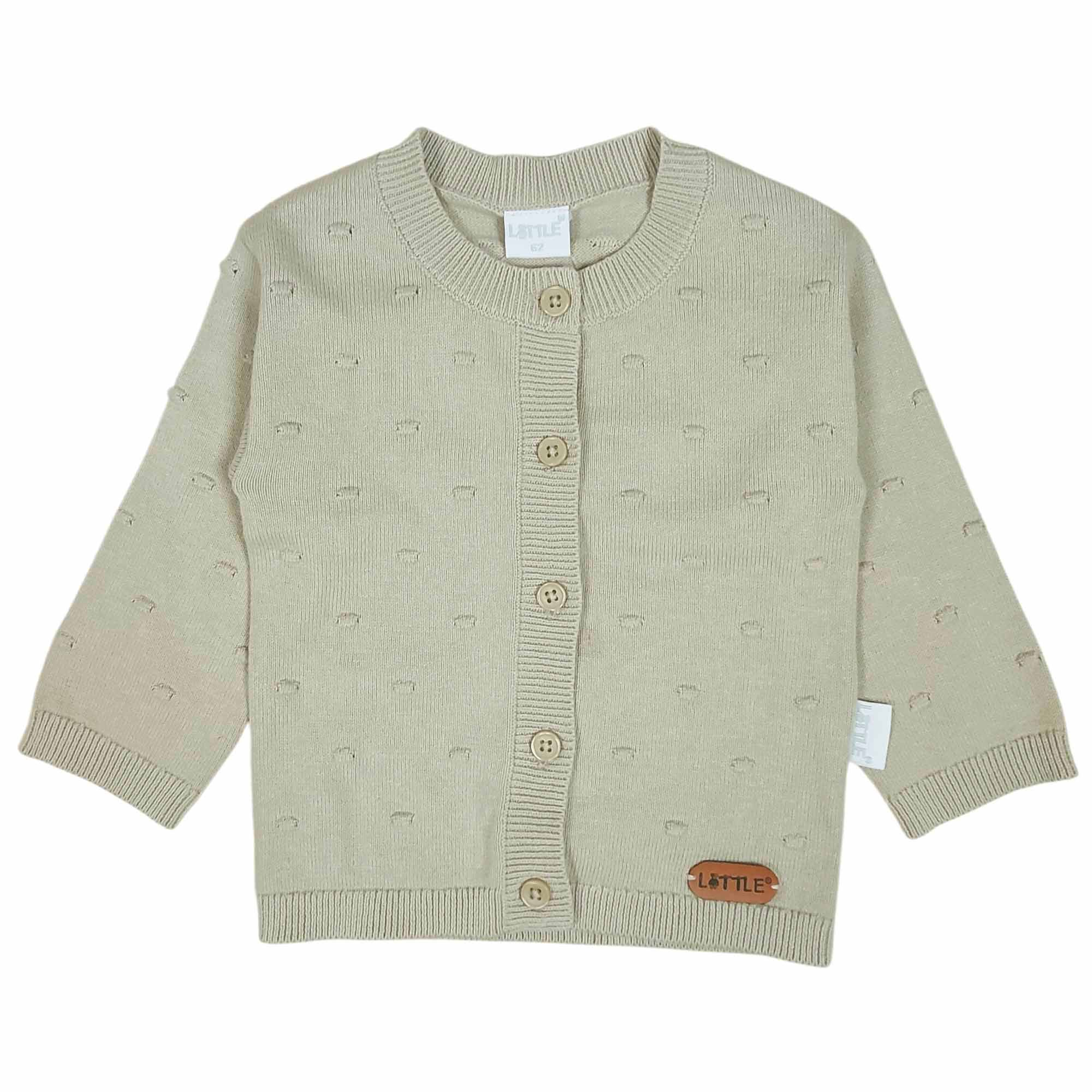 Sweat-, Fleece- & Strickjacken, LITTLE, Beige – Besonderheit: aus 100% Baumwolle