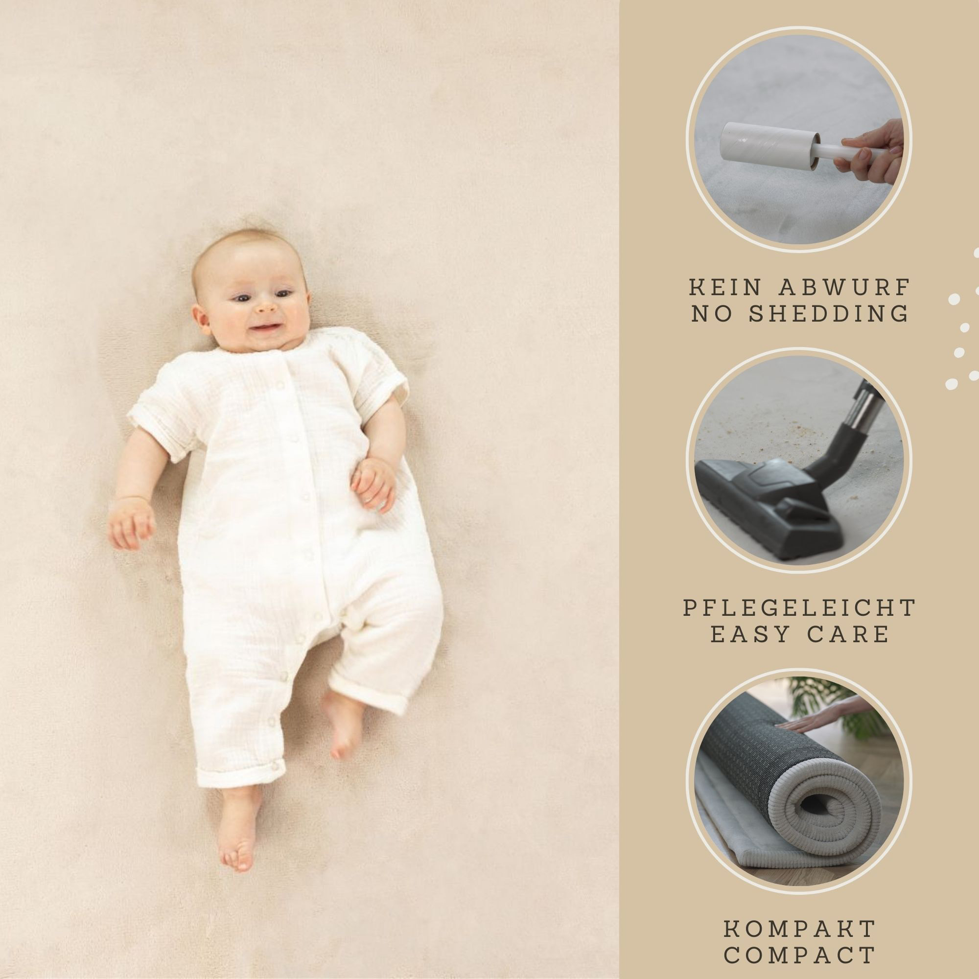 Teppiche, Hakuna matte, Beige – Produktansicht
