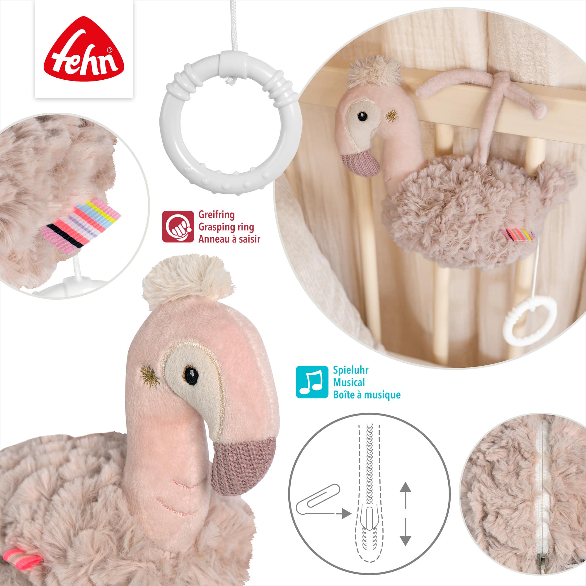 Spieluhren, fehn, Pink – Produktansicht