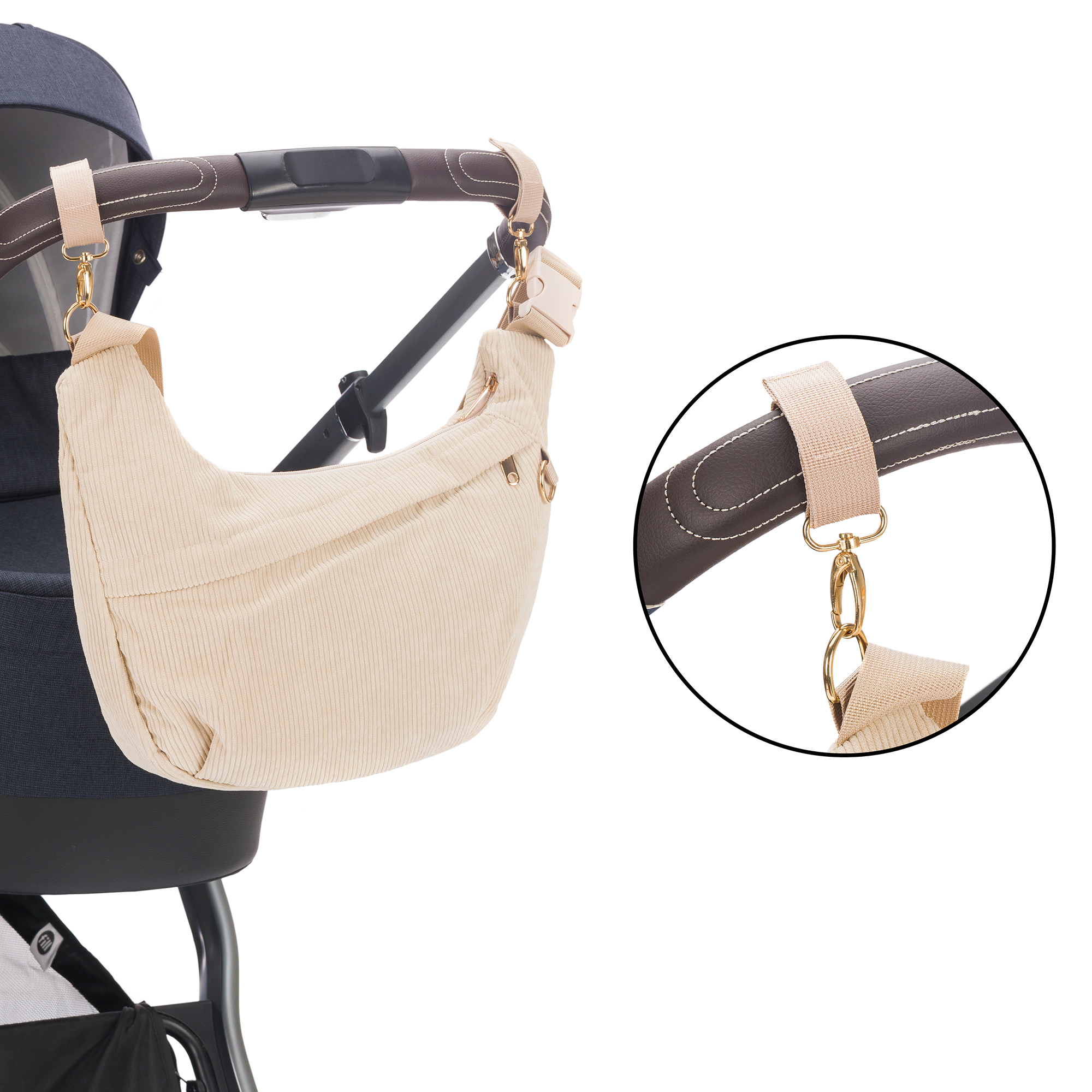 Wickeltaschen beige, LITTLE ONE, Beige – Besonderheit: inklusive Wickelauflage