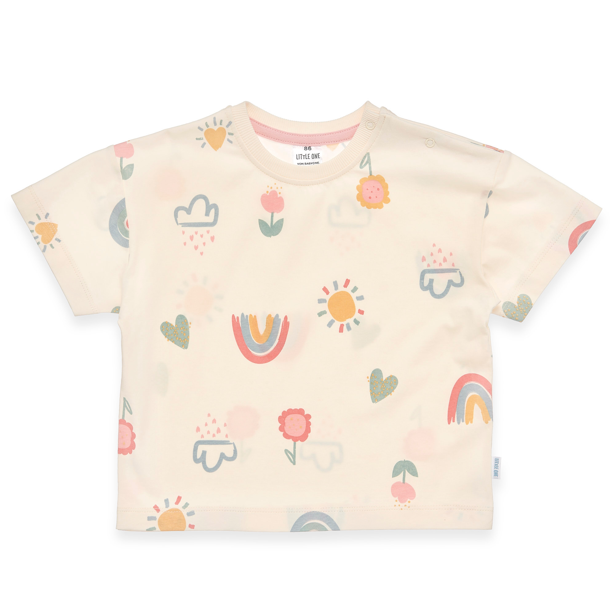 Kurzarmshirts, LITTLE ONE, Weiß – Produktansicht