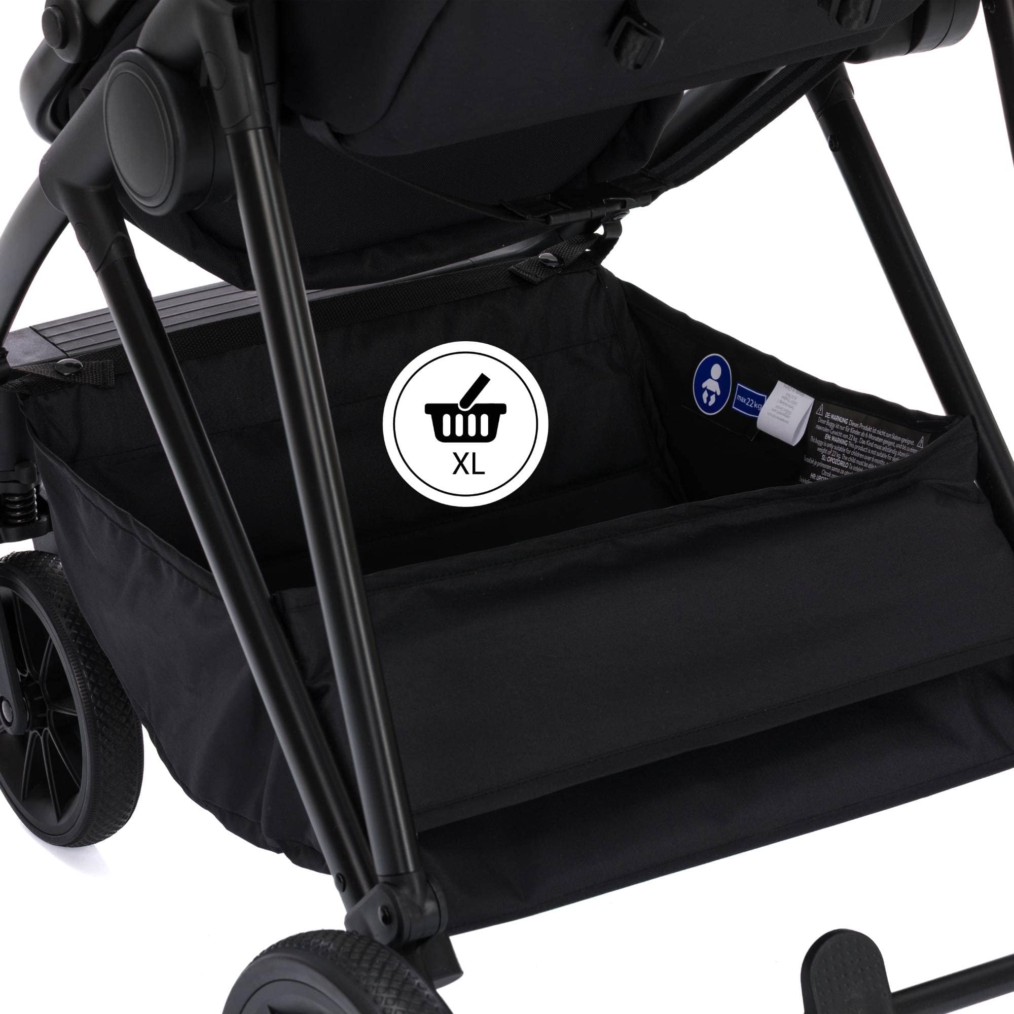 Kombi-Kinderwagen, LITTLE ONE, Schwarz – Produktansicht