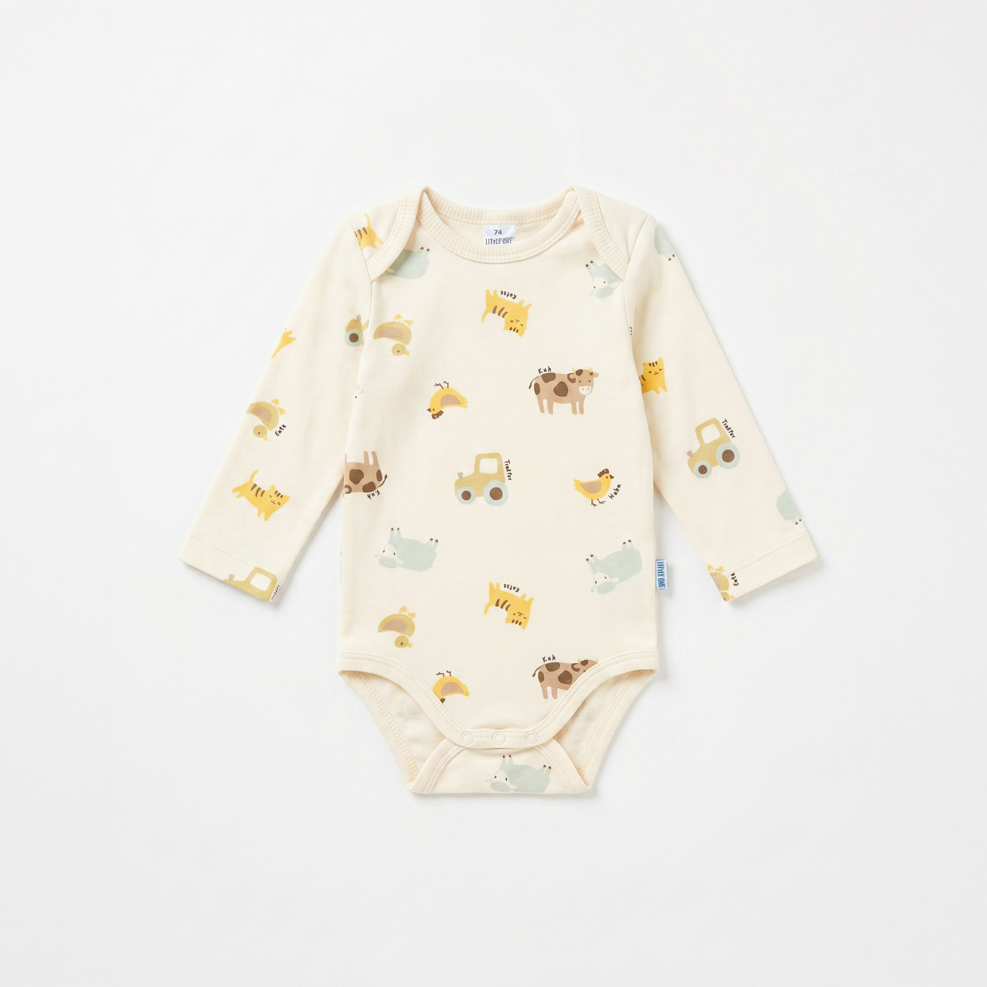 Langarmbodys, LITTLE ONE, Weiß – Besonderheit: angenehmer Single-Jersey