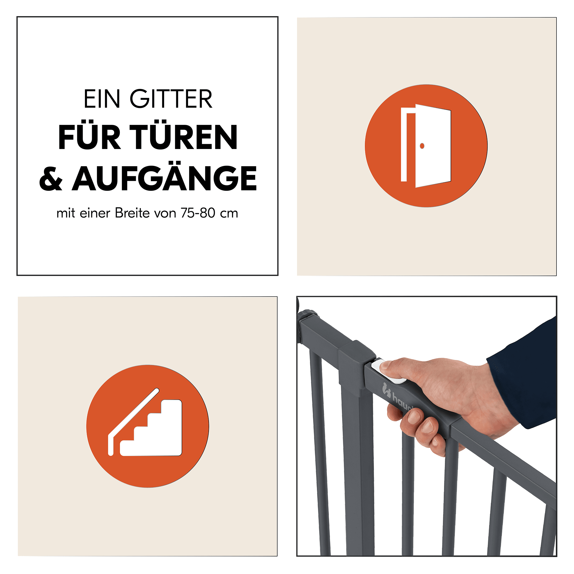 Tür- & Treppenschutzgitter, hauck, Blau – Produktansicht