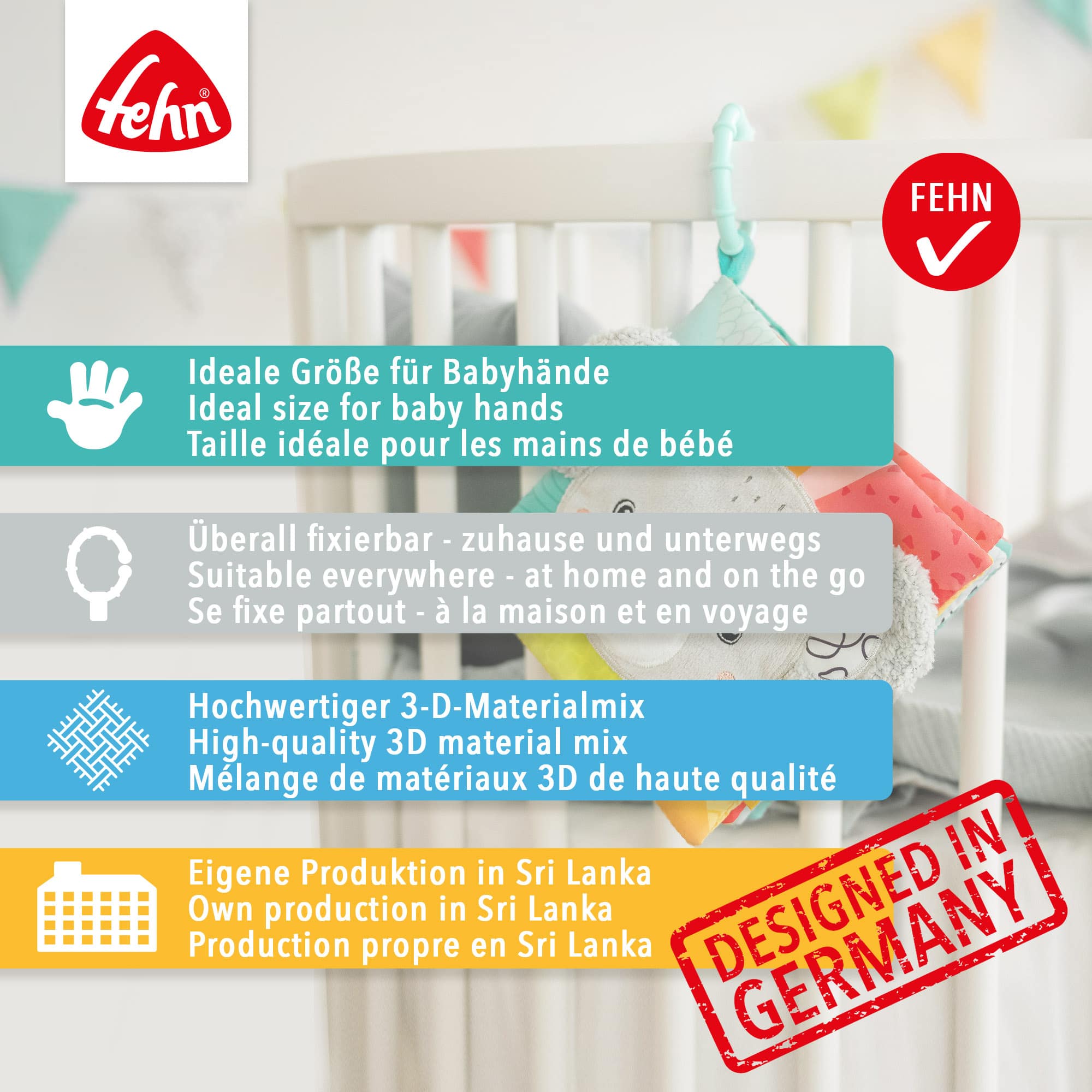 Stoffbücher, fehn, Pink – Produktansicht