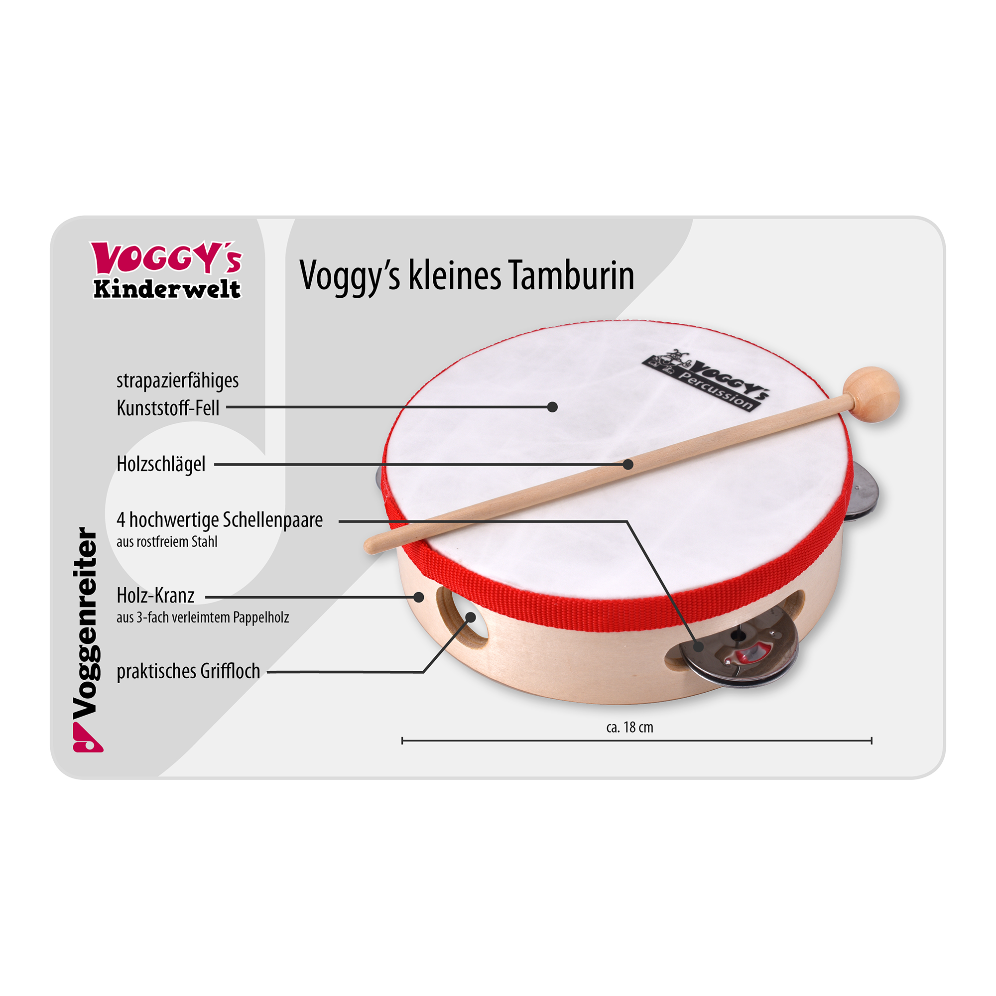 Musikinstrumente, Voggenreiter, Rot – Produktansicht