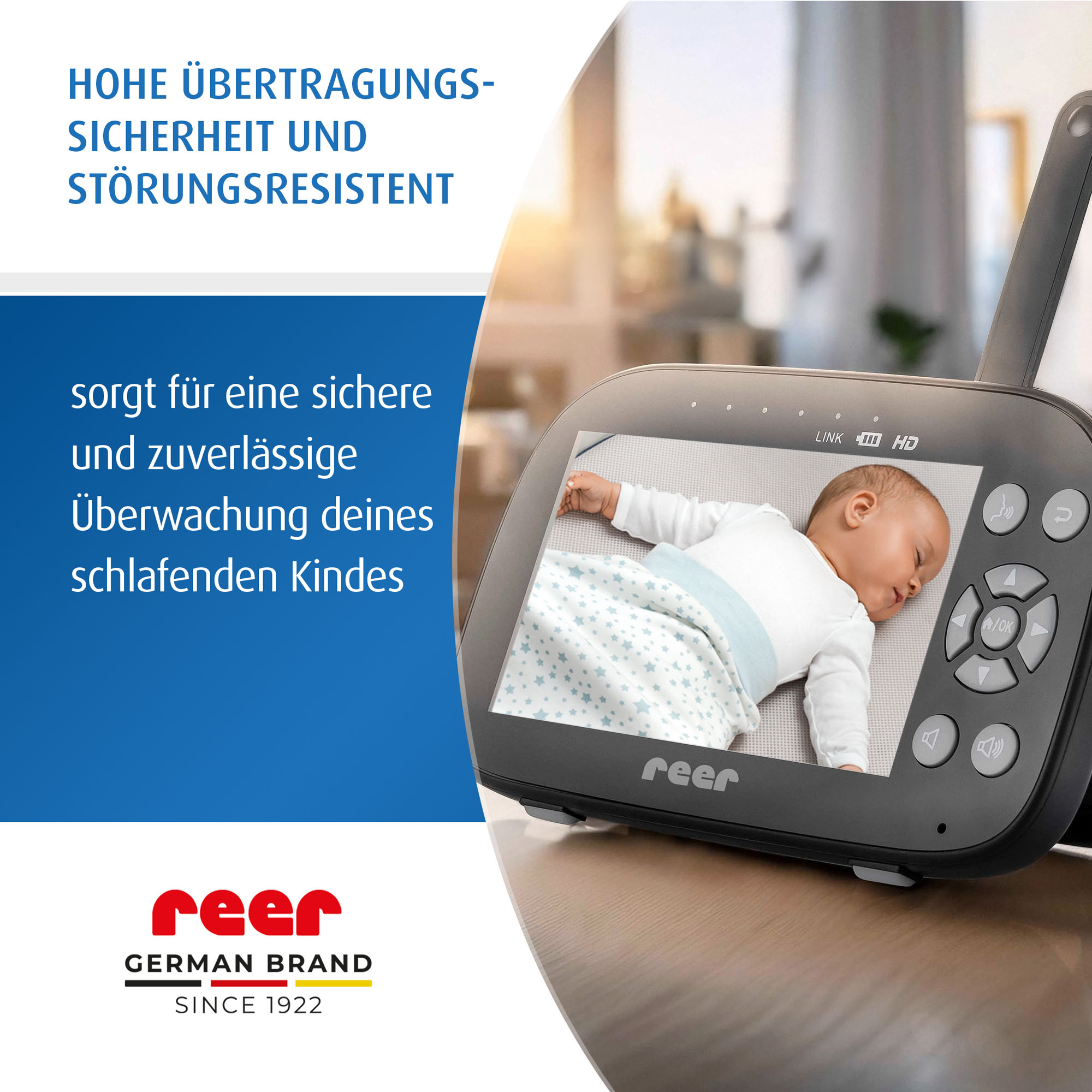 Video Babyphone, reer, Schwarz – Produktansicht